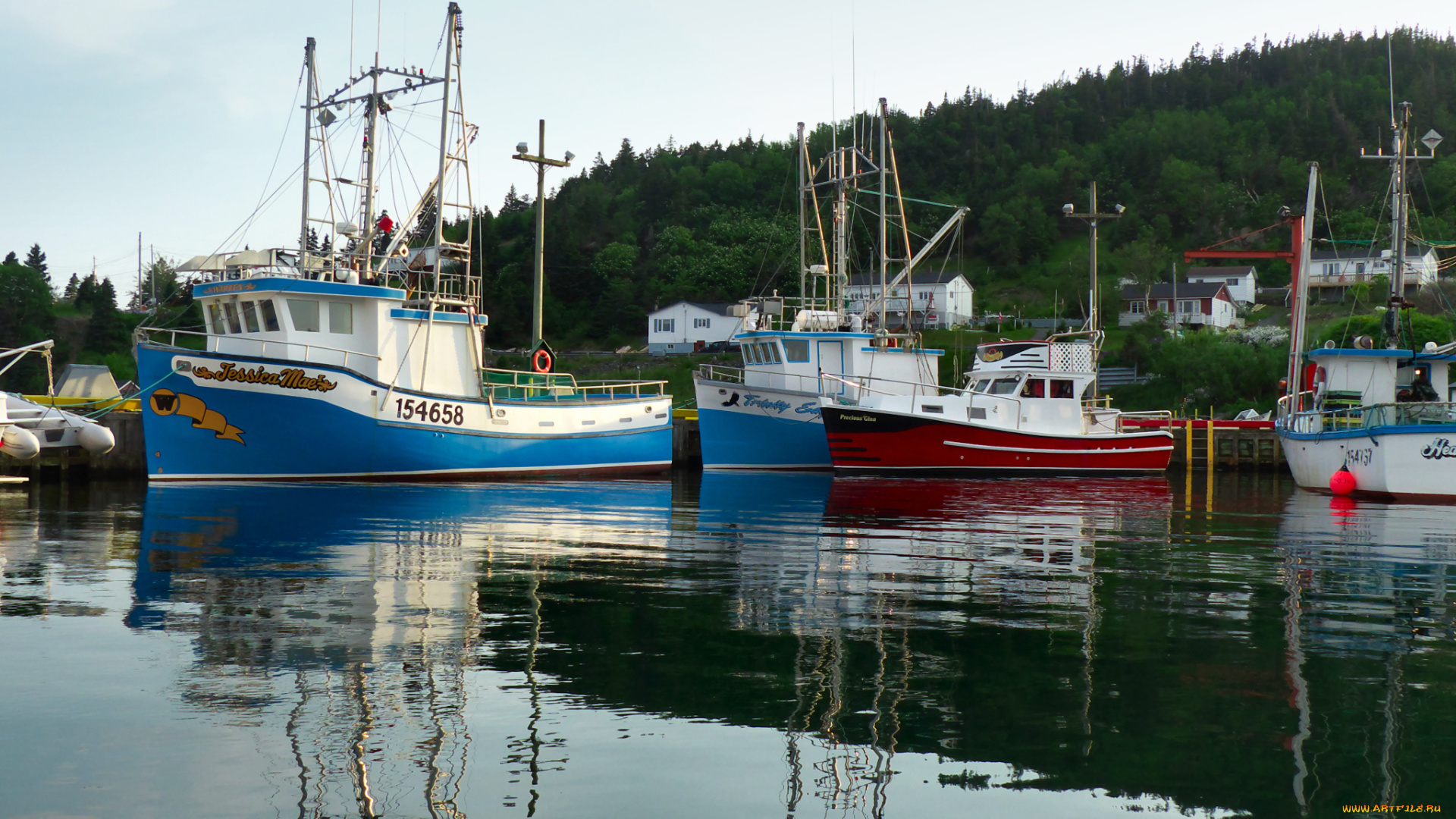 корабли, порты, , , причалы, рыболовы, пристань, река