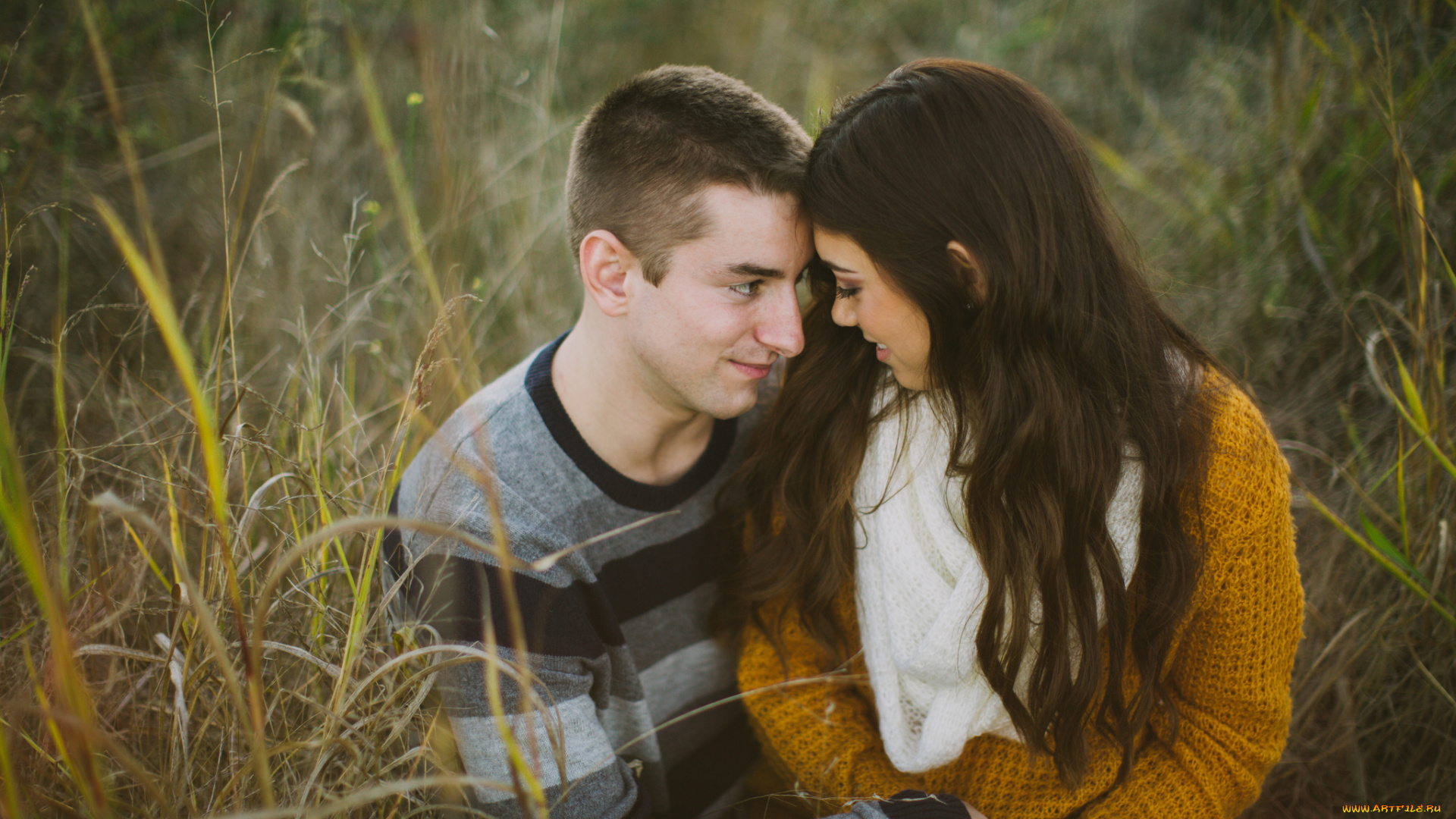 разное, мужчина, женщина, поле, девушка, jim, jo, парень, трава