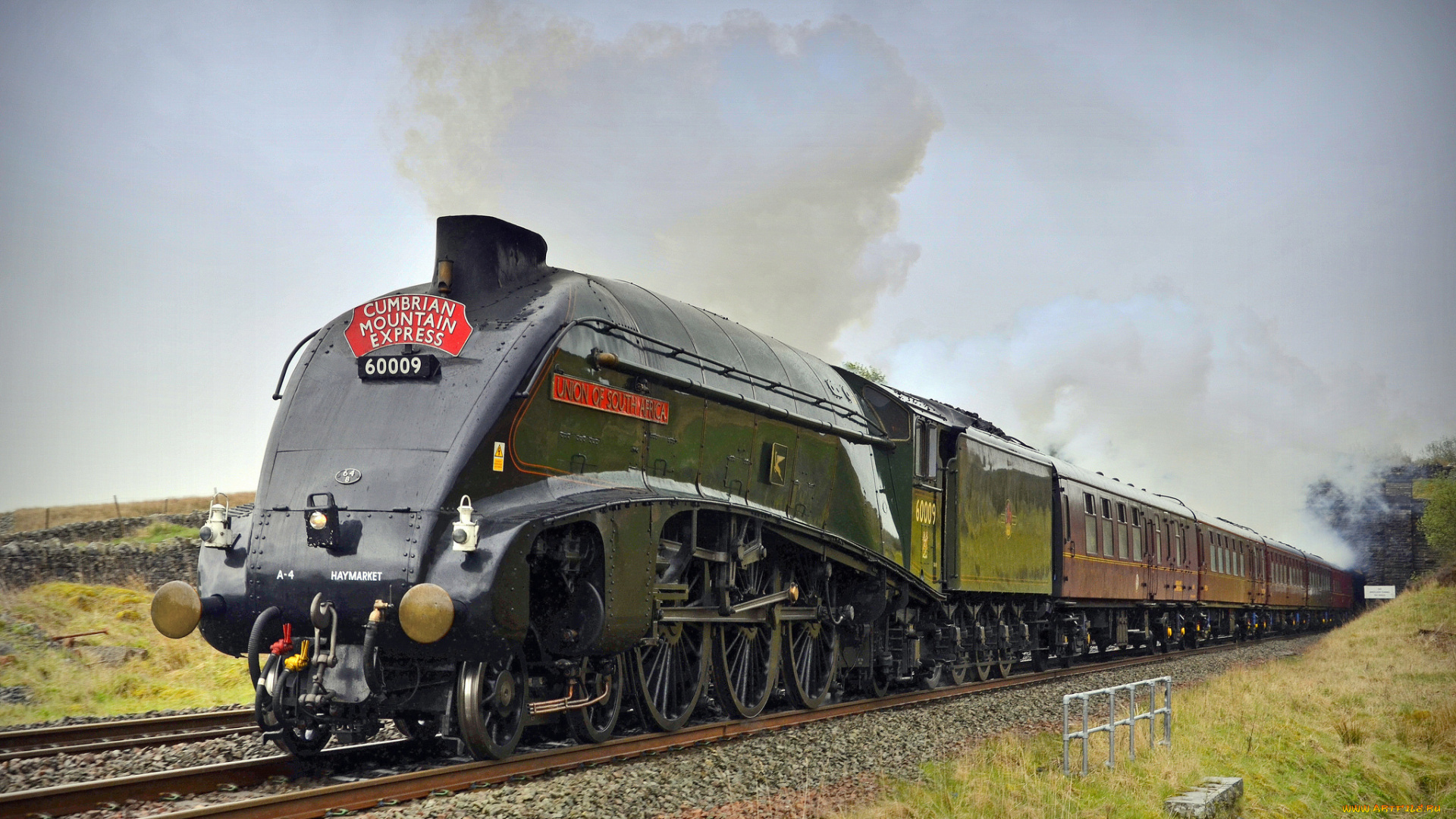 техника, паровозы, паровоз, рельсы, тендер, состав