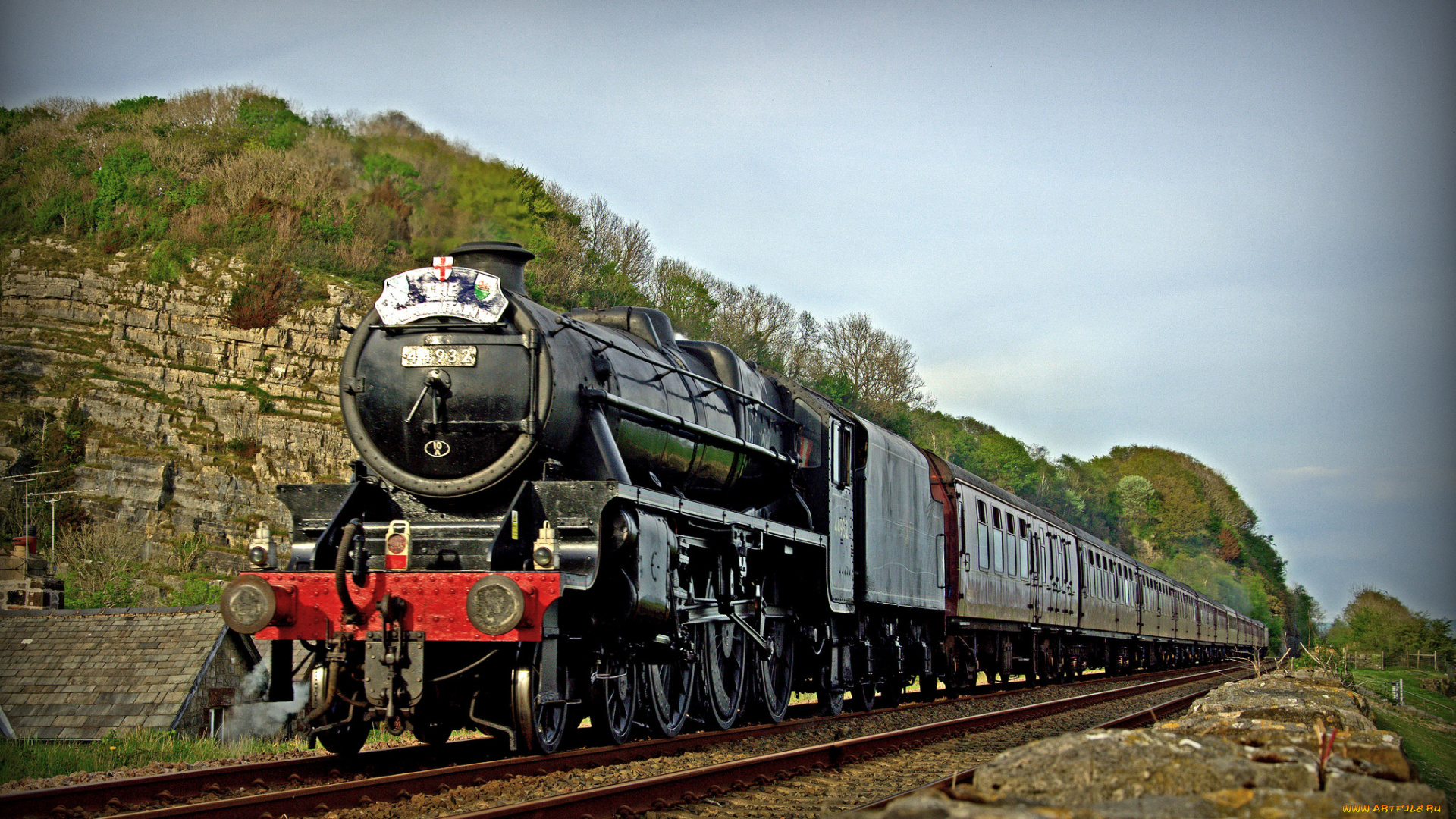 техника, паровозы, паровоз, вагоны, рельсы