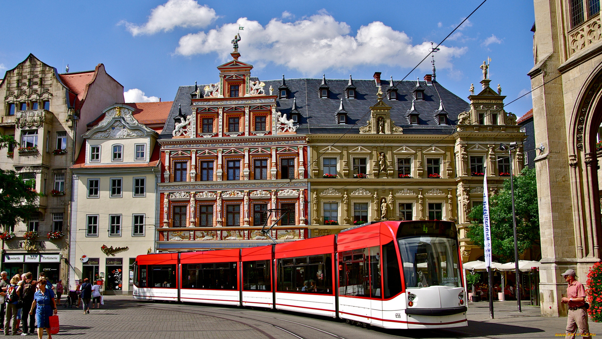 техника, трамваи, рельсы, город, трамвай