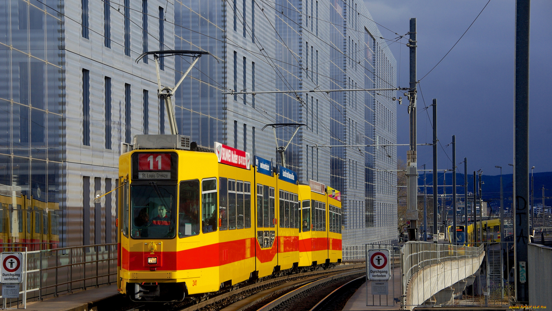 техника, трамваи, рельсы, трамвай, город