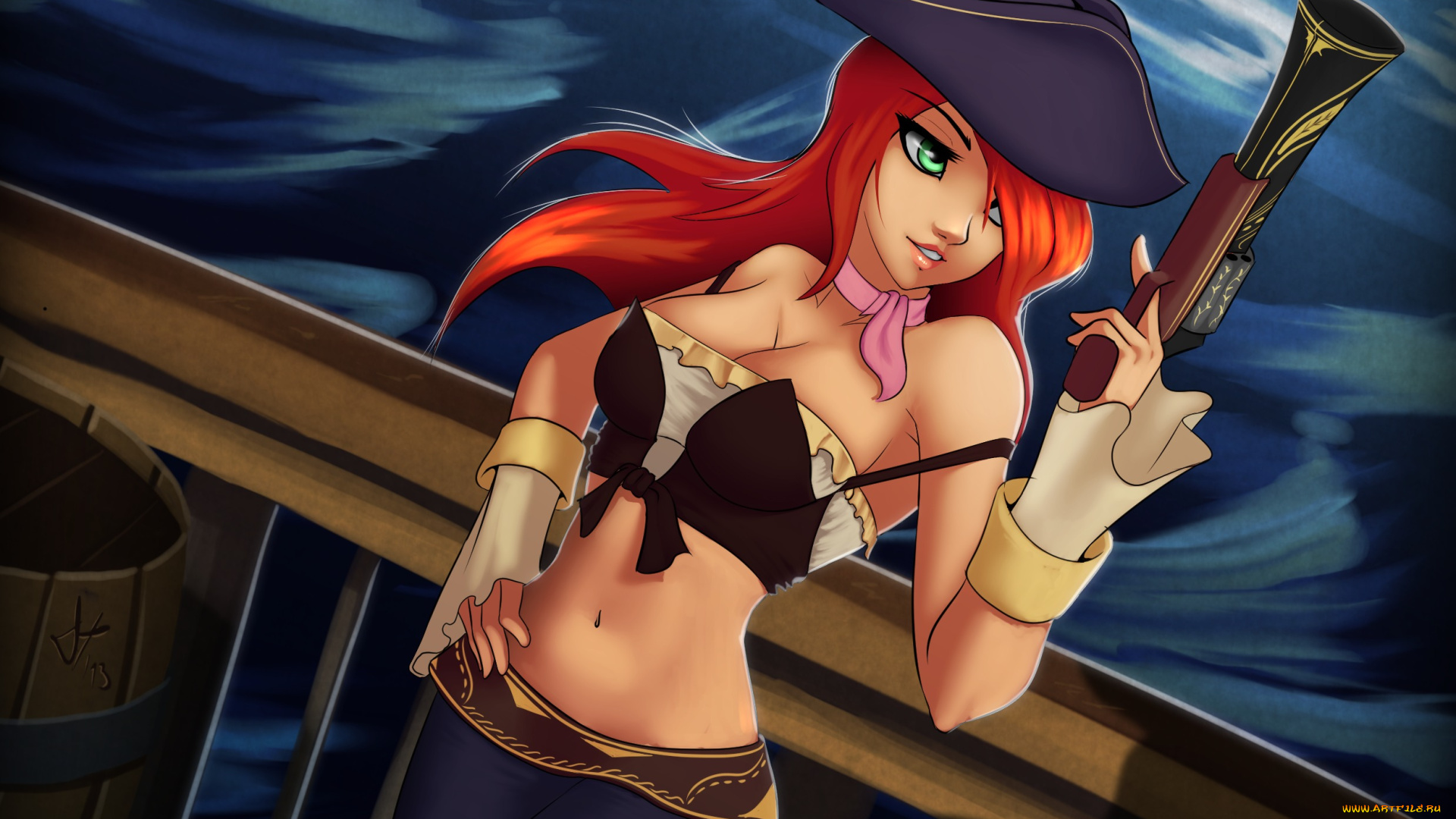 видео, игры, league, of, legends, девушка, miss, fortune, league, of, legends, море