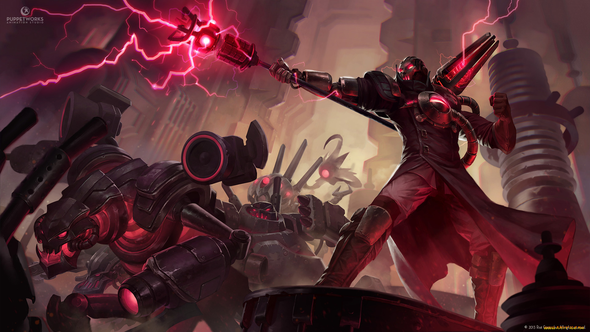 видео, игры, league, of, legends, мужчина, league, of, legends, viktor, michal, ivan, молния, роботы, жезл, арт