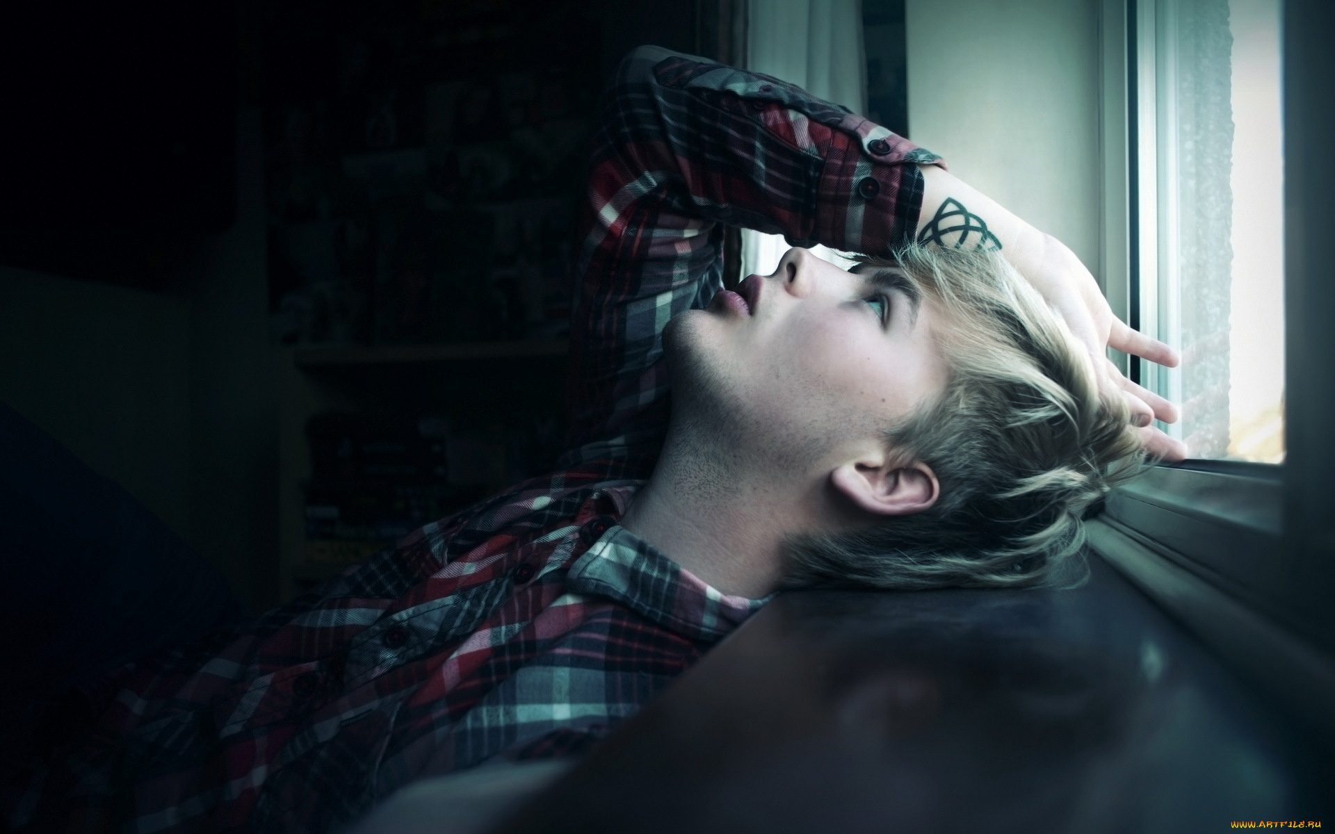 мужчины, -, unsort, настроение, фон, парень