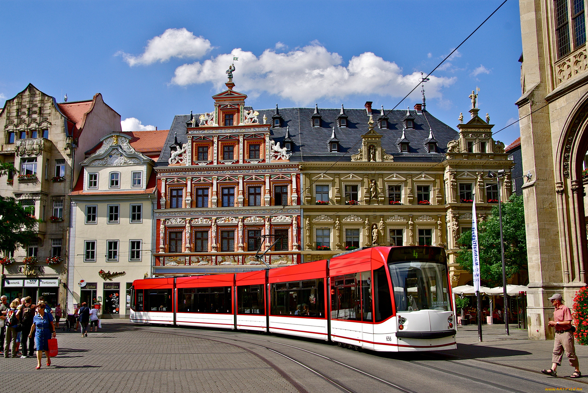 техника, трамваи, рельсы, город, трамвай