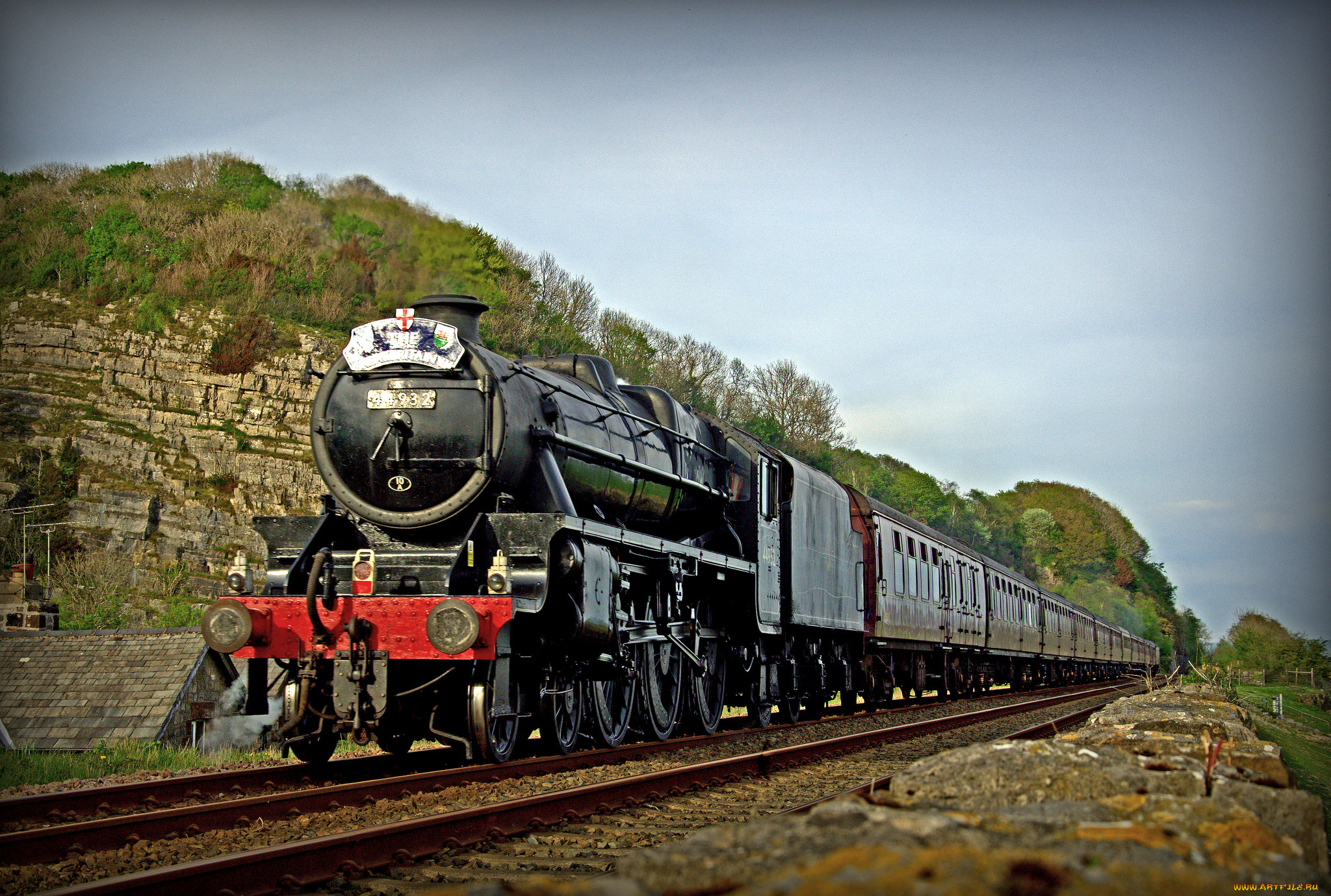 техника, паровозы, паровоз, вагоны, рельсы