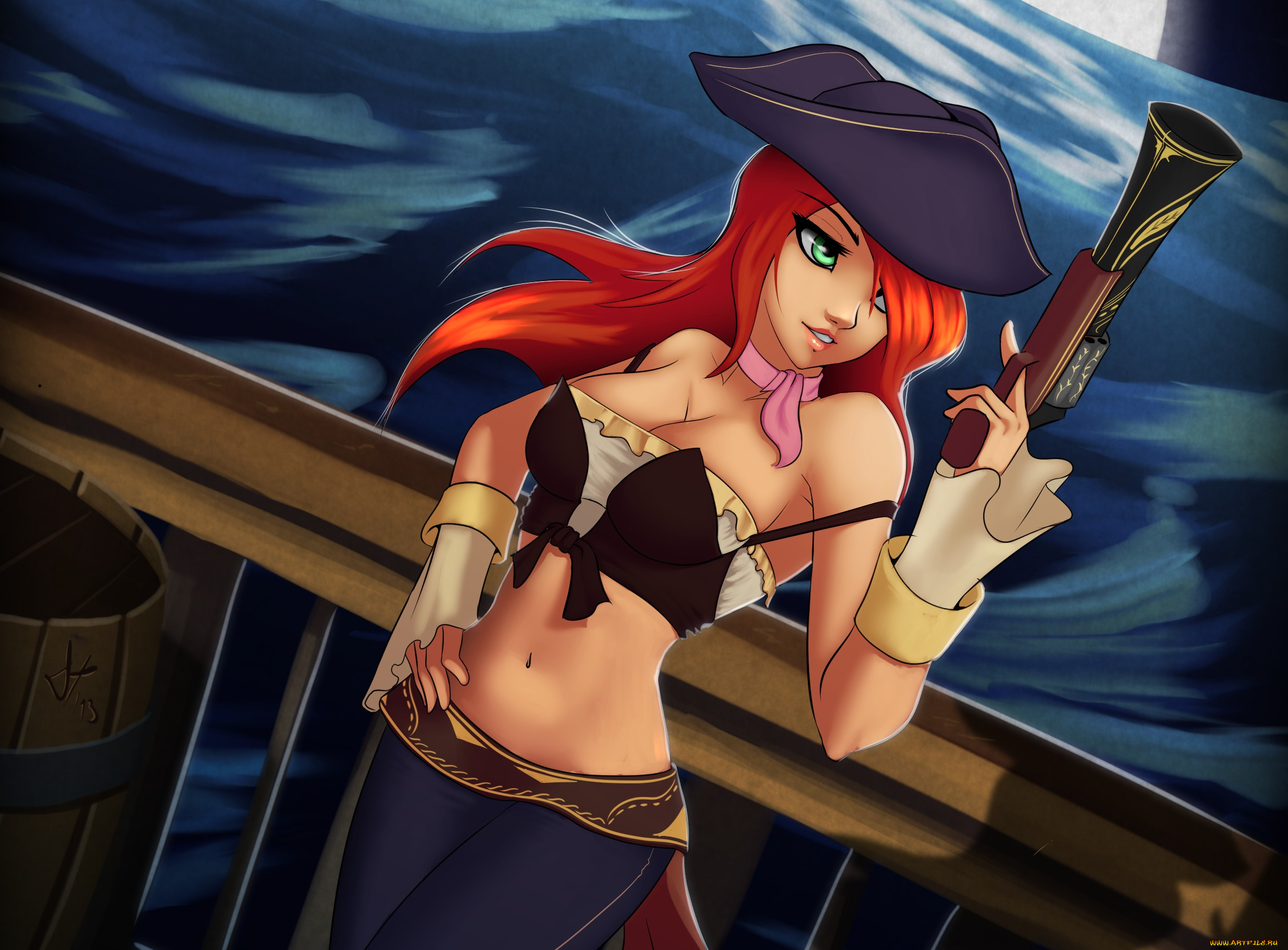 видео, игры, league, of, legends, девушка, miss, fortune, league, of, legends, море