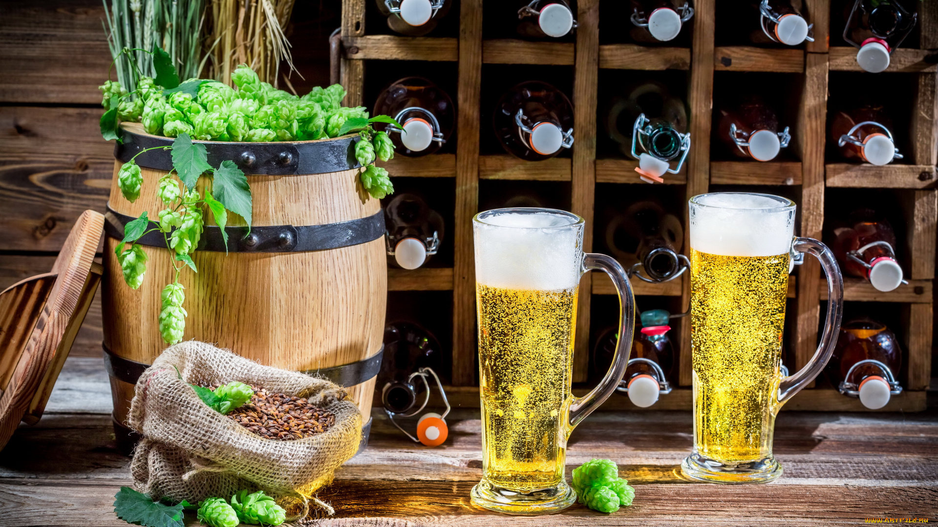 еда, напитки, , пиво, пиво, бочка, бутылка, бокал