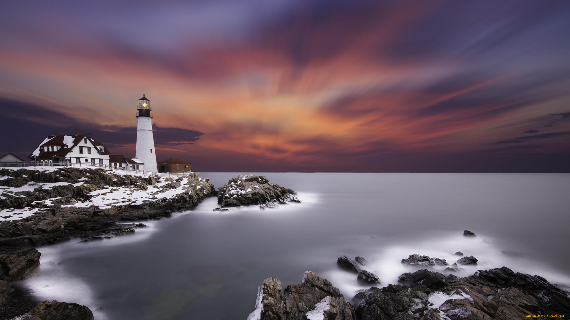 природа, маяки, небо, побережье