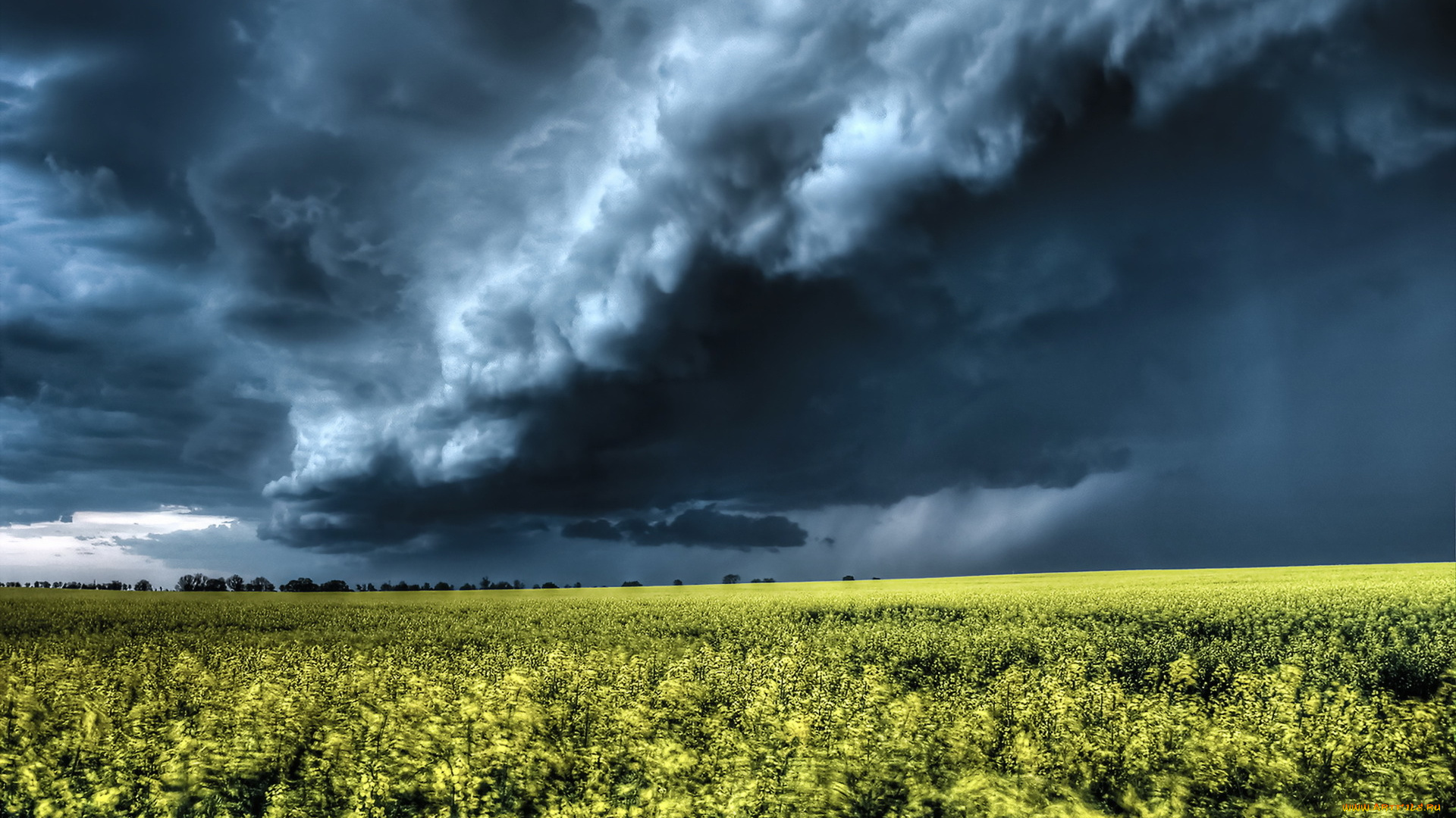 природа, стихия, небо, поле