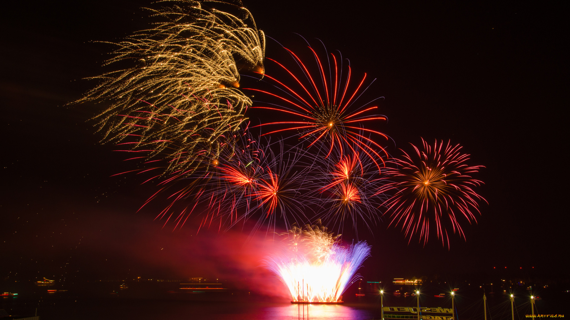 разное, салюты, , фейерверки, фейерверк, ночь