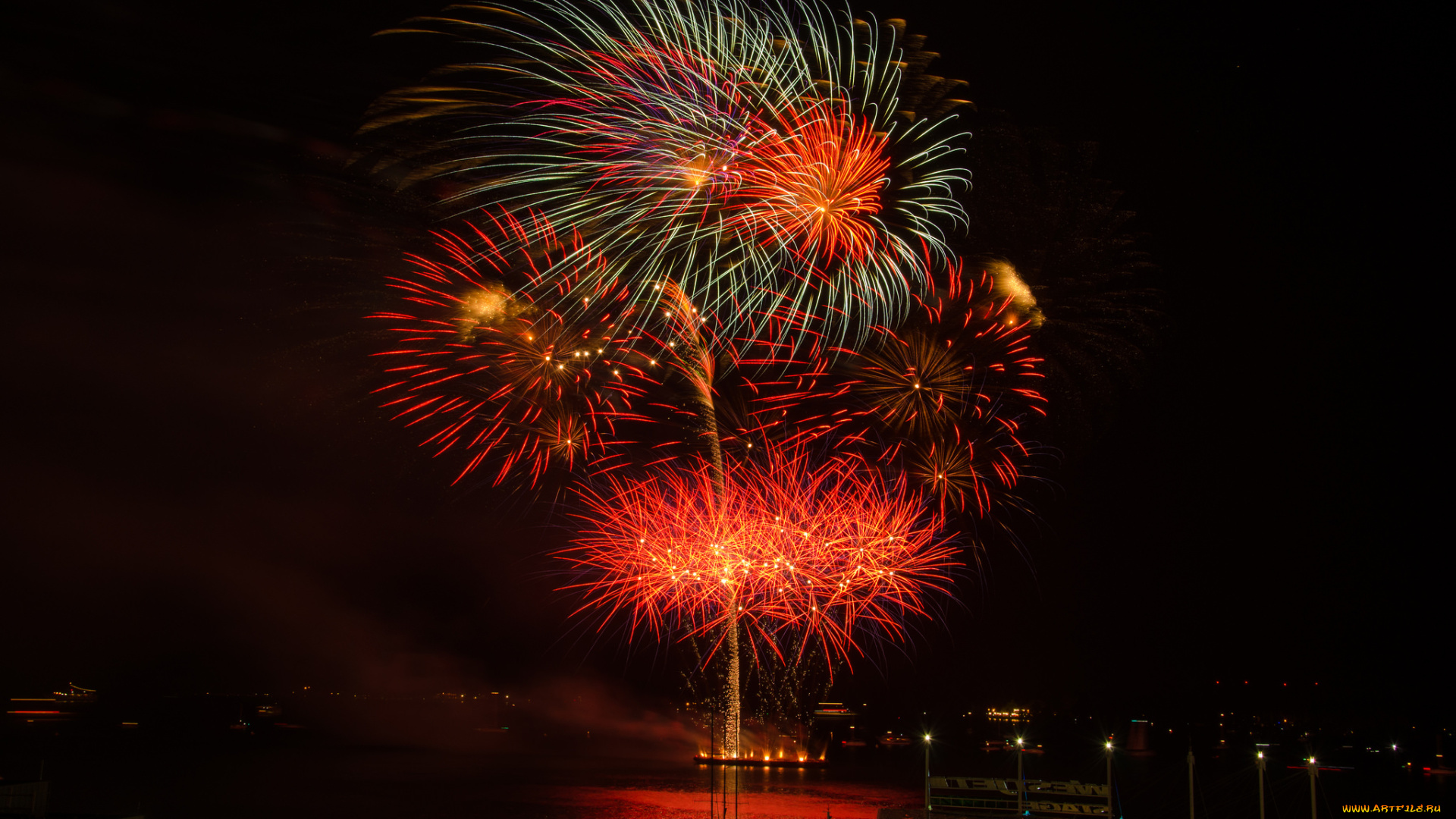разное, салюты, , фейерверки, фейерверк, ночь