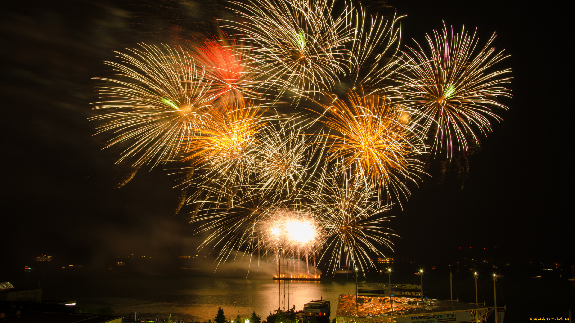 разное, салюты, , фейерверки, фейерверк, ночь