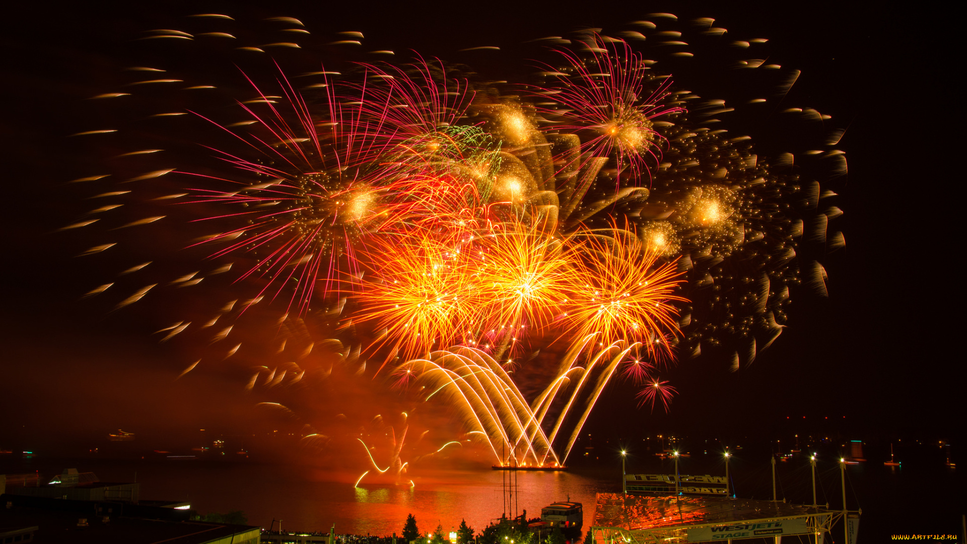 разное, салюты, , фейерверки, фейерверк, ночь