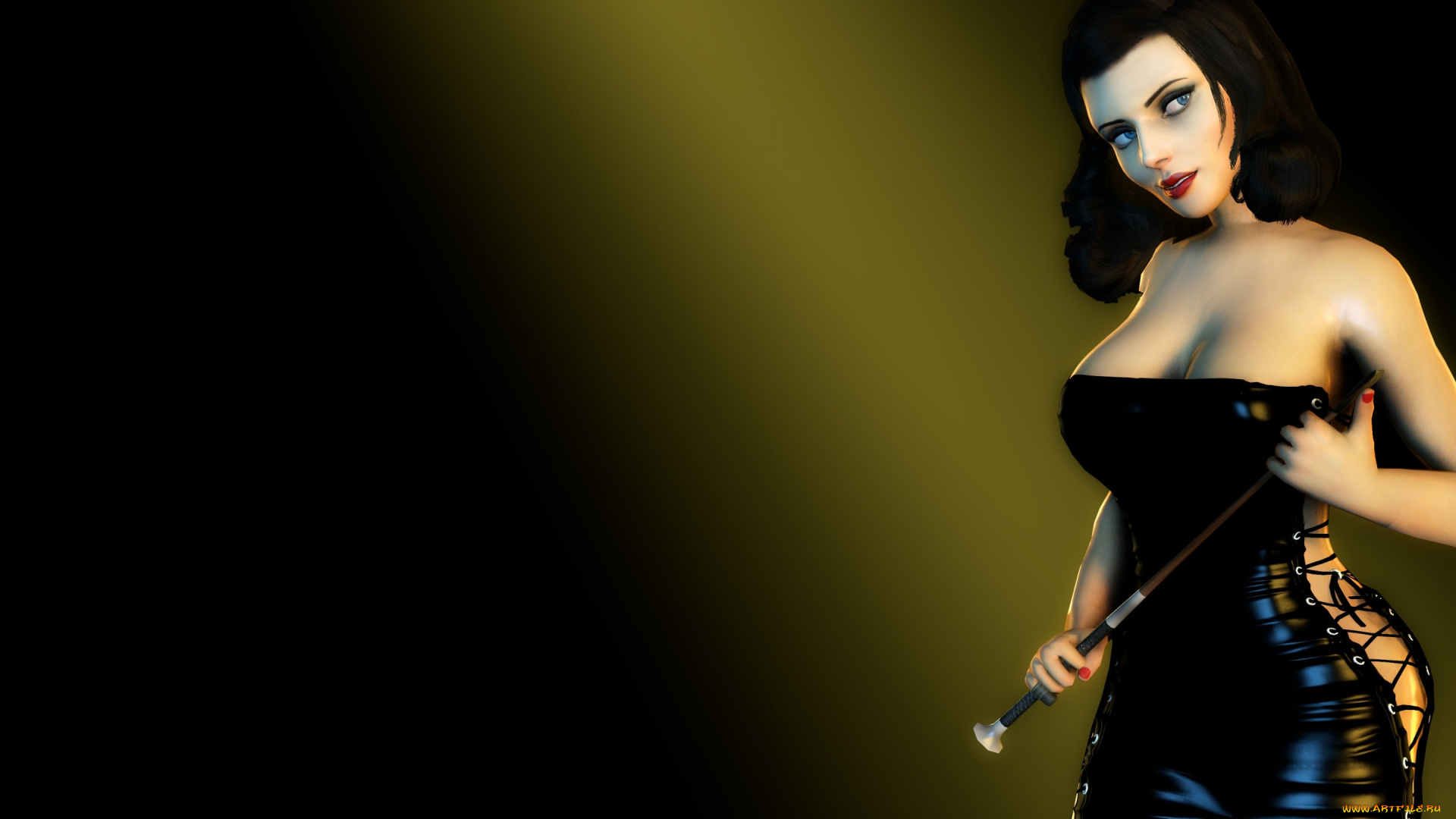 видео, игры, bioshock, infinite, девушка, плетка, грудь, платье, взгляд, тело, bioshock, infinite, elizabeth