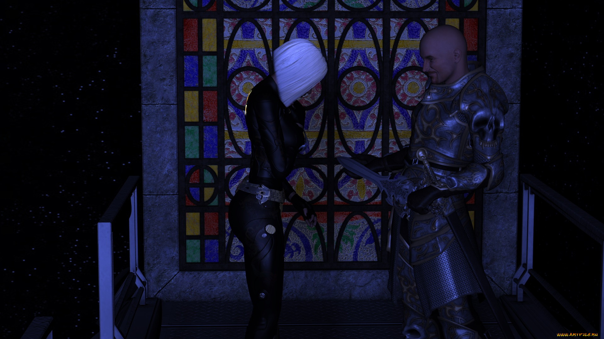 видео, игры, dark, heresy, девушка, воин, фон, взгляд