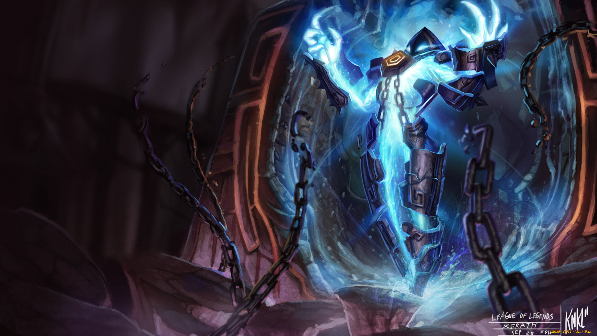 видео, игры, league, of, legends, цепи, xerath