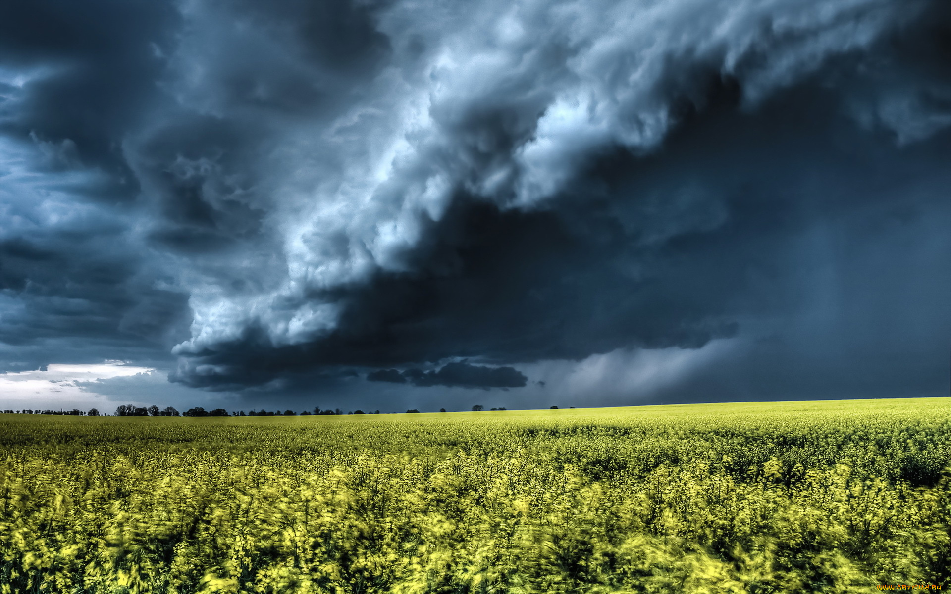 природа, стихия, небо, поле