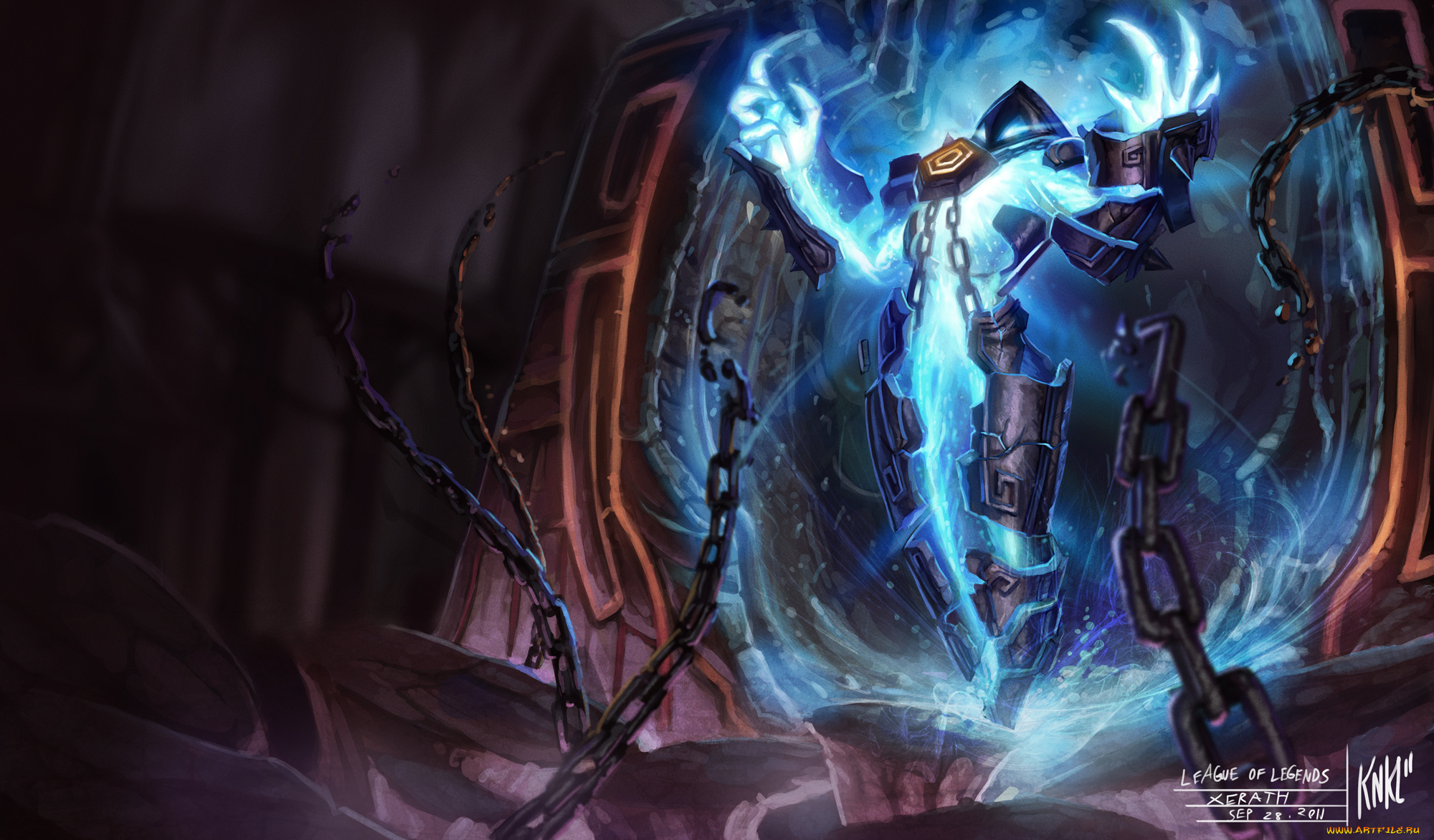 видео, игры, league, of, legends, цепи, xerath