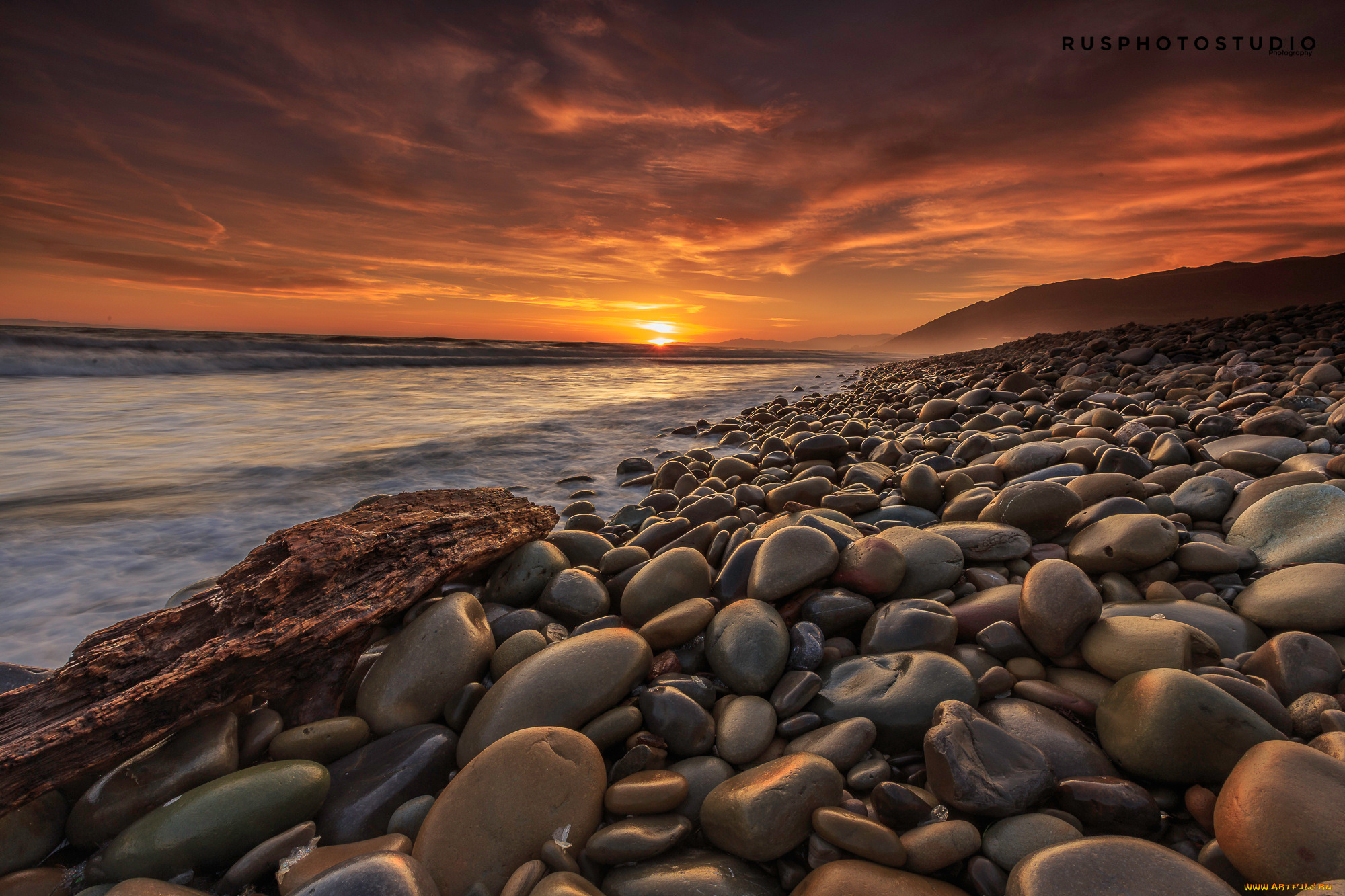 природа, восходы, закаты, вечер, солнце, свет, небо, море, берег, камни