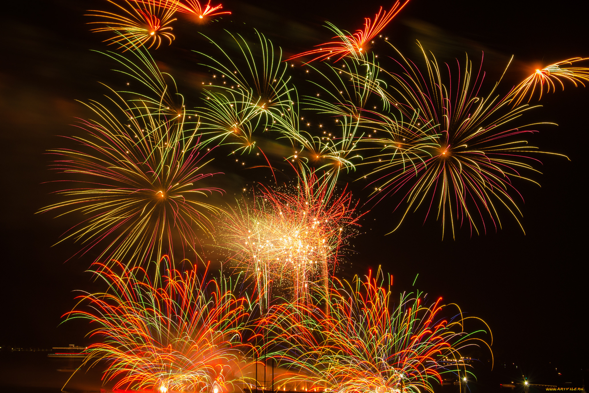 разное, салюты, , фейерверки, фейерверк, ночь