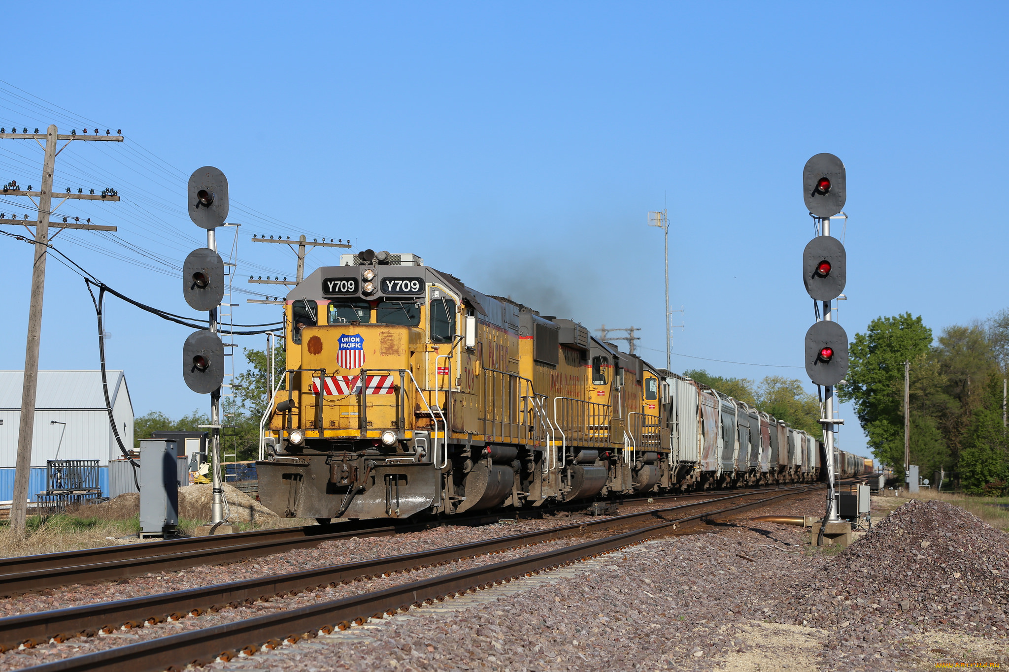 техника, поезда, железная, дорога, рельсы, локомотив, состав