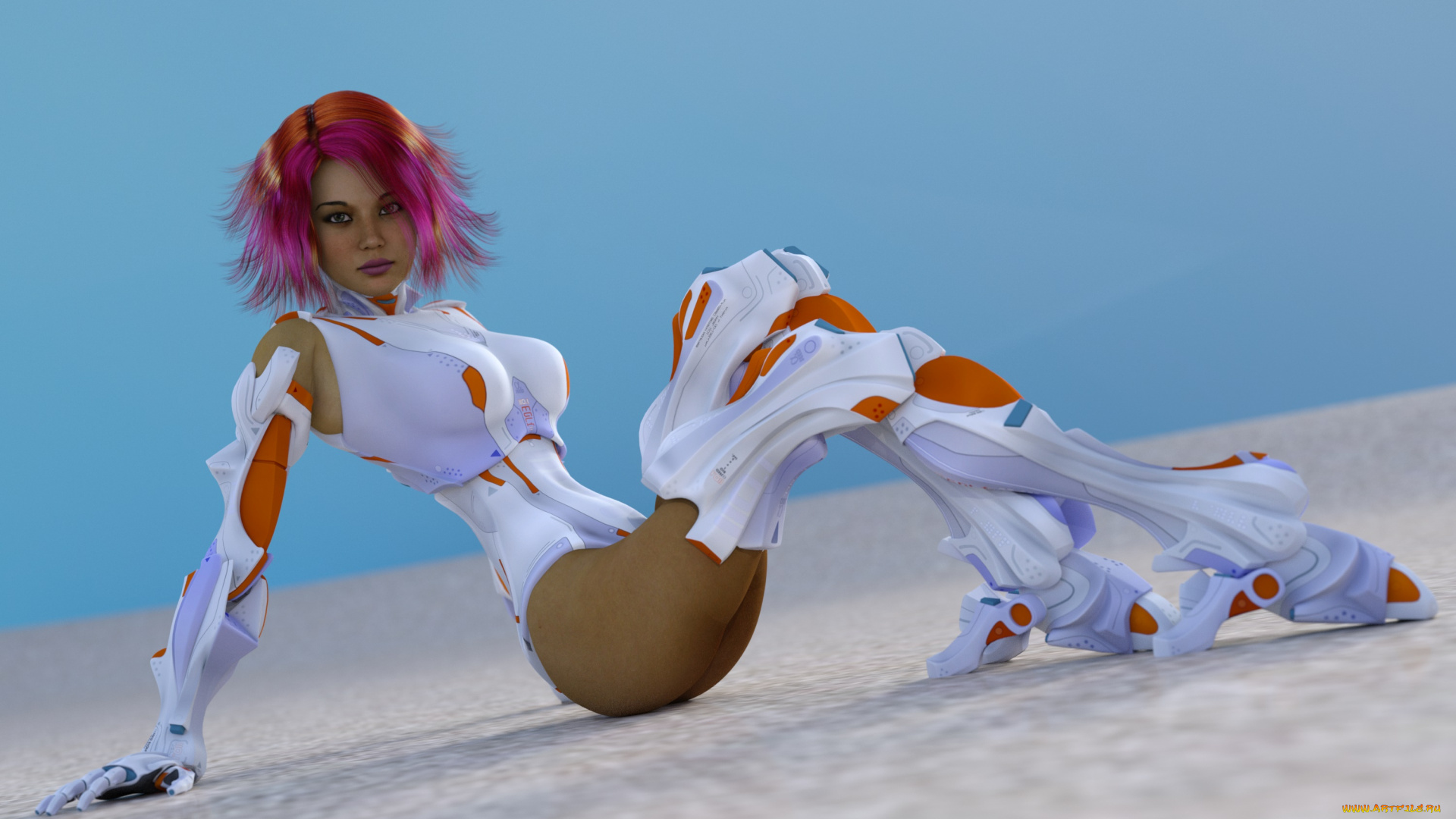 3д, графика, фантазия, , fantasy, фон, взгляд, девушка