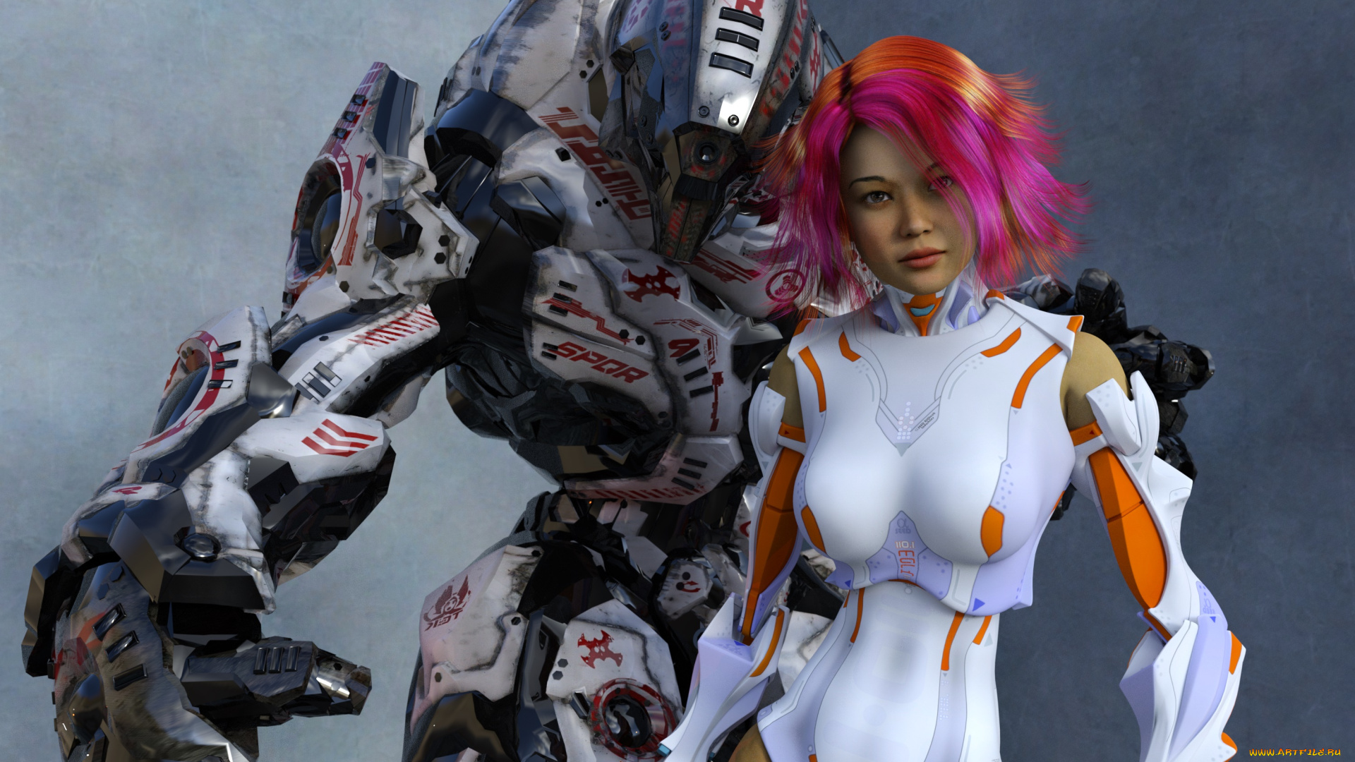 3д, графика, фантазия, , fantasy, фон, взгляд, девушка