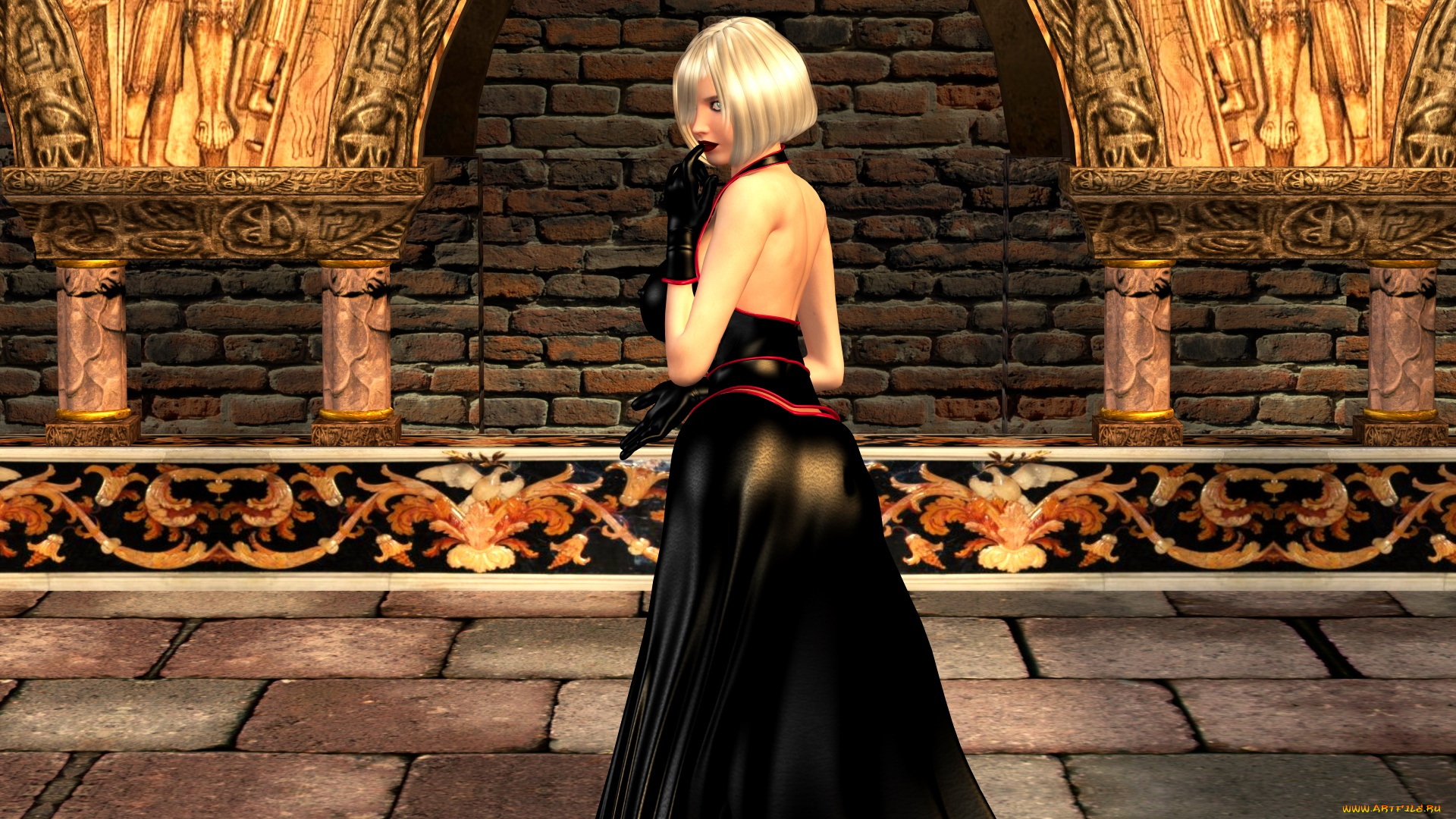 3д, графика, люди, , people, девушка, блондинка, фон, взгляд