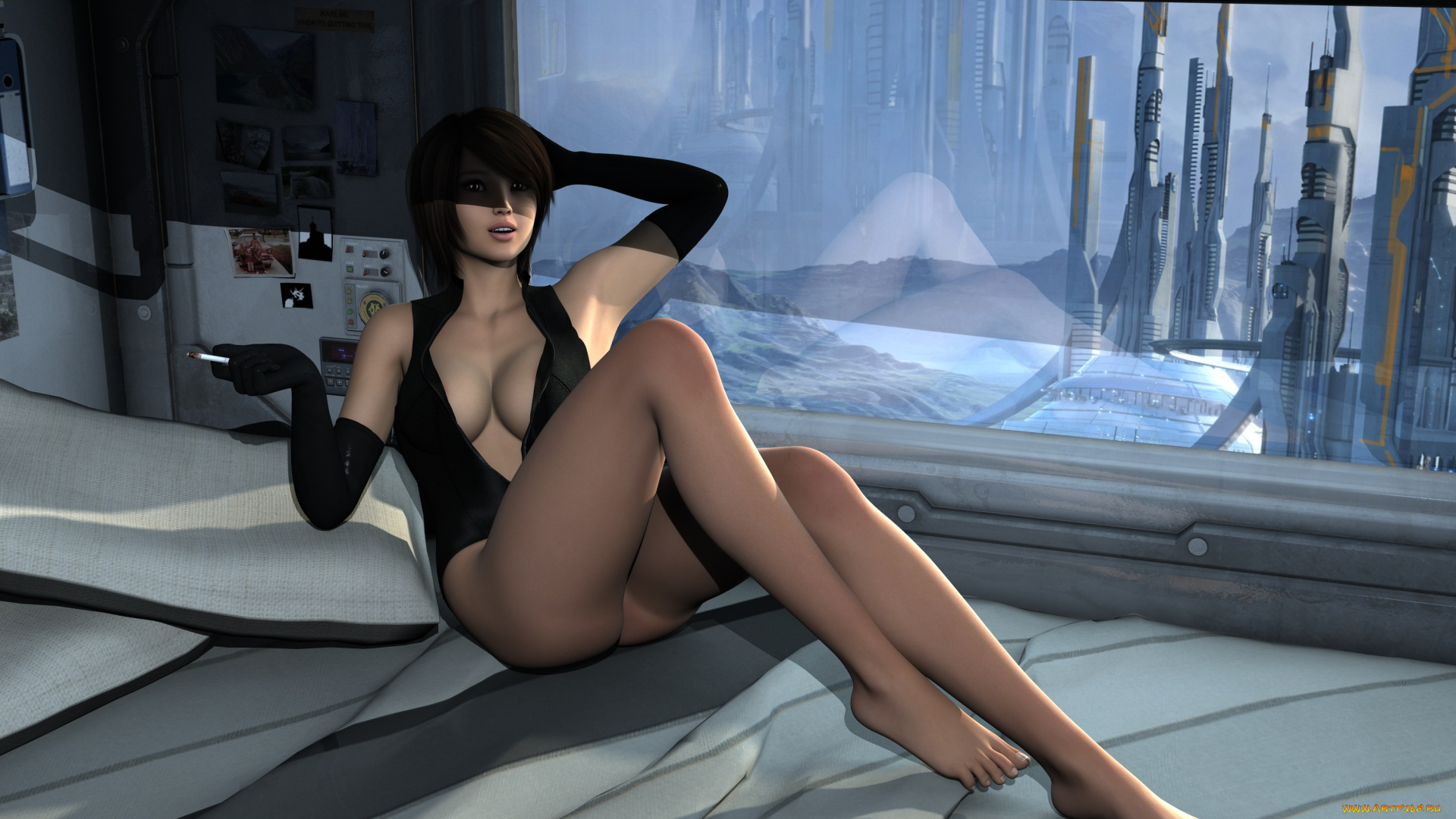 3д, графика, люди, , people, интерьер, взгляд, девушка, фон