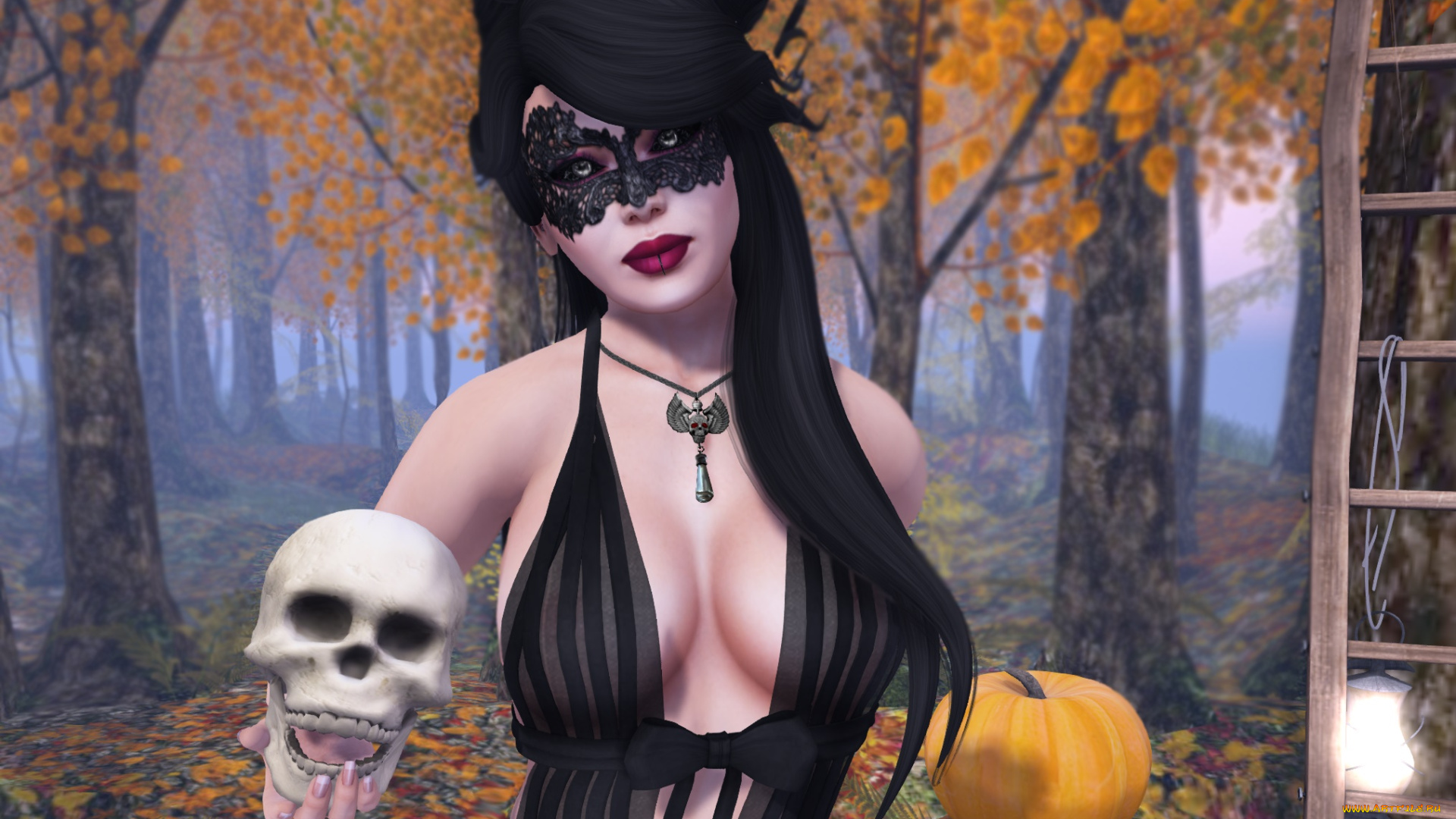 3д, графика, ужас, , horror, фон, взгляд, девушка