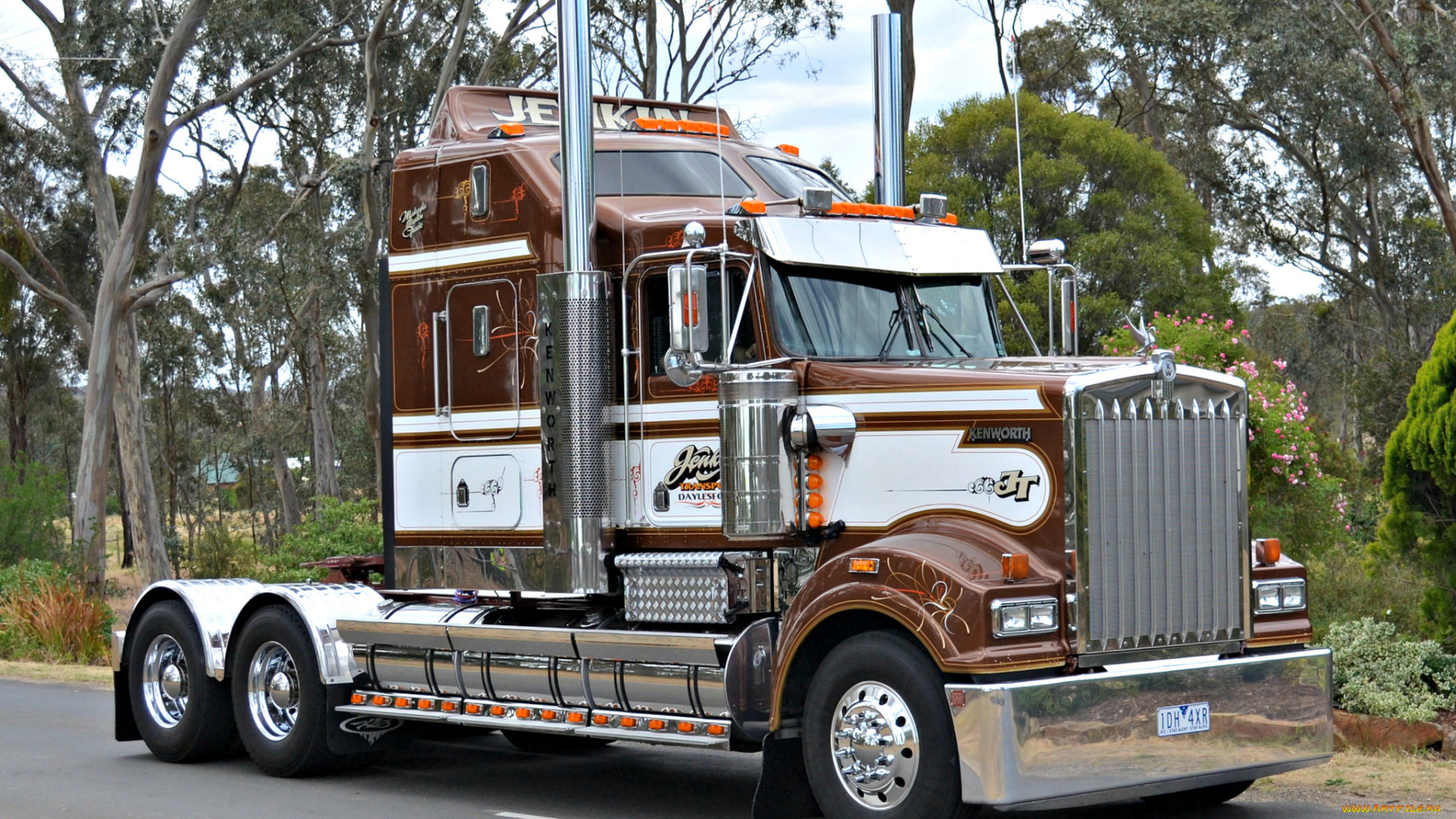 автомобили, kenworth, грузовик, тяжелый, тягач, седельный