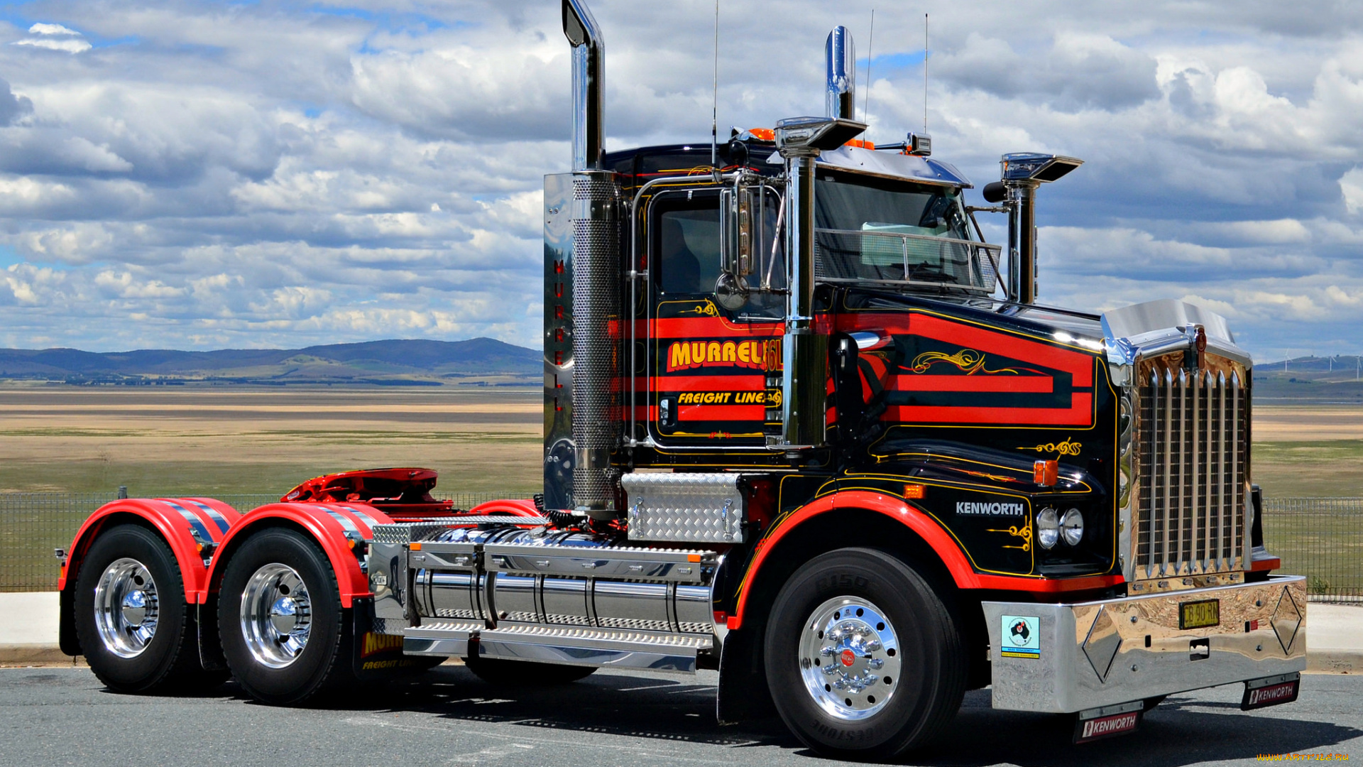 автомобили, kenworth, грузовик, тяжелый, тягач, седельный