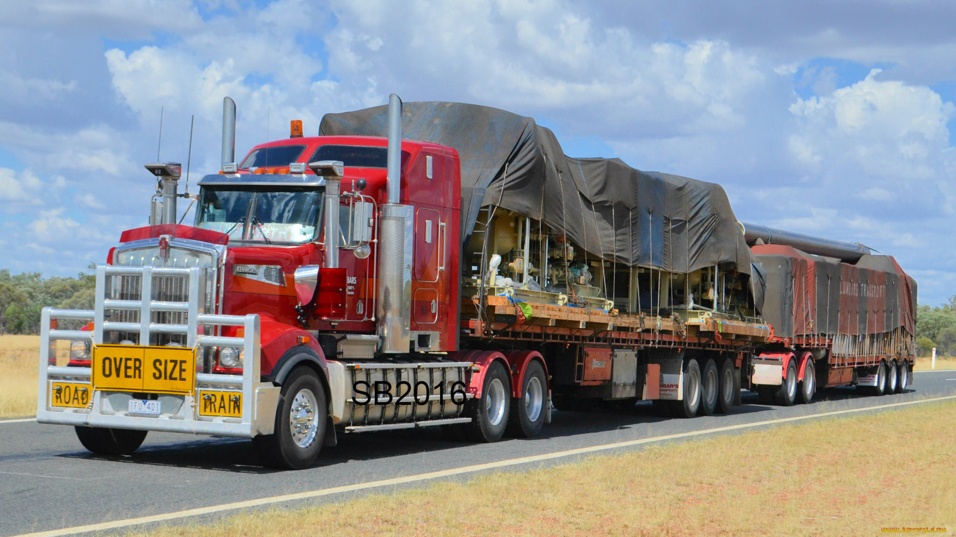 kenworth, double, road, train, автомобили, kenworth, тягач, тяжелый, седельный, грузовик