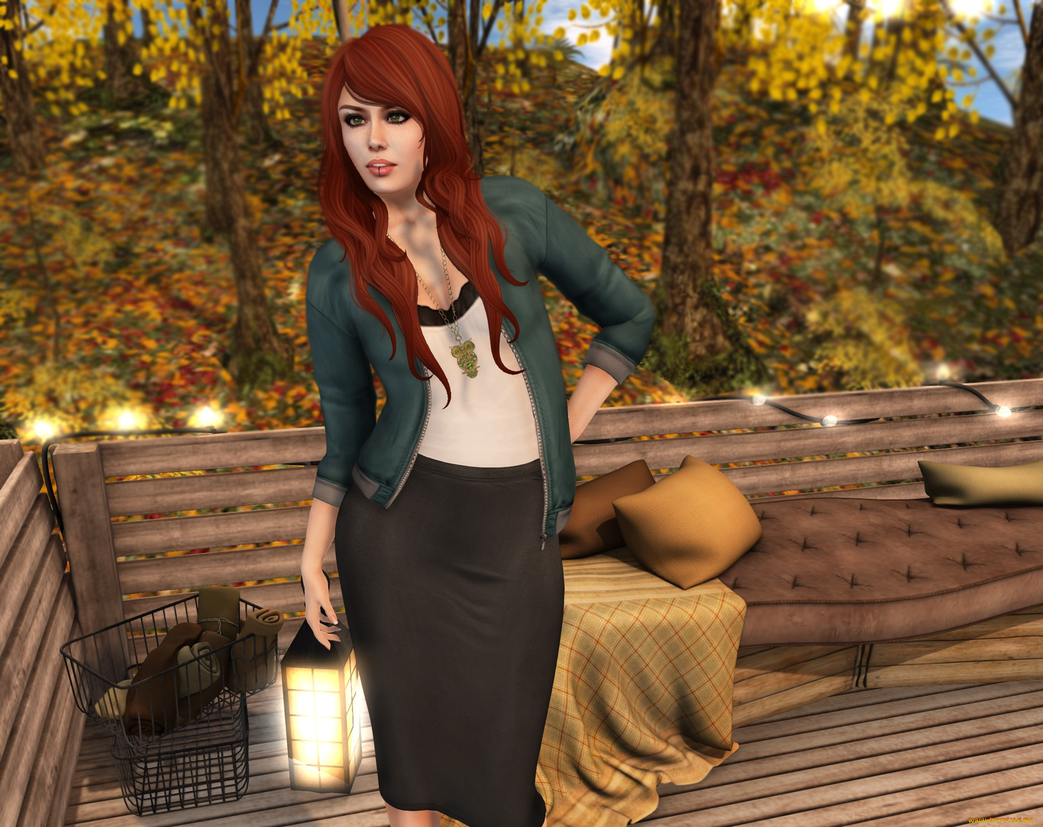 3д, графика, люди, , people, рыжая, фон, девушка, взгляд