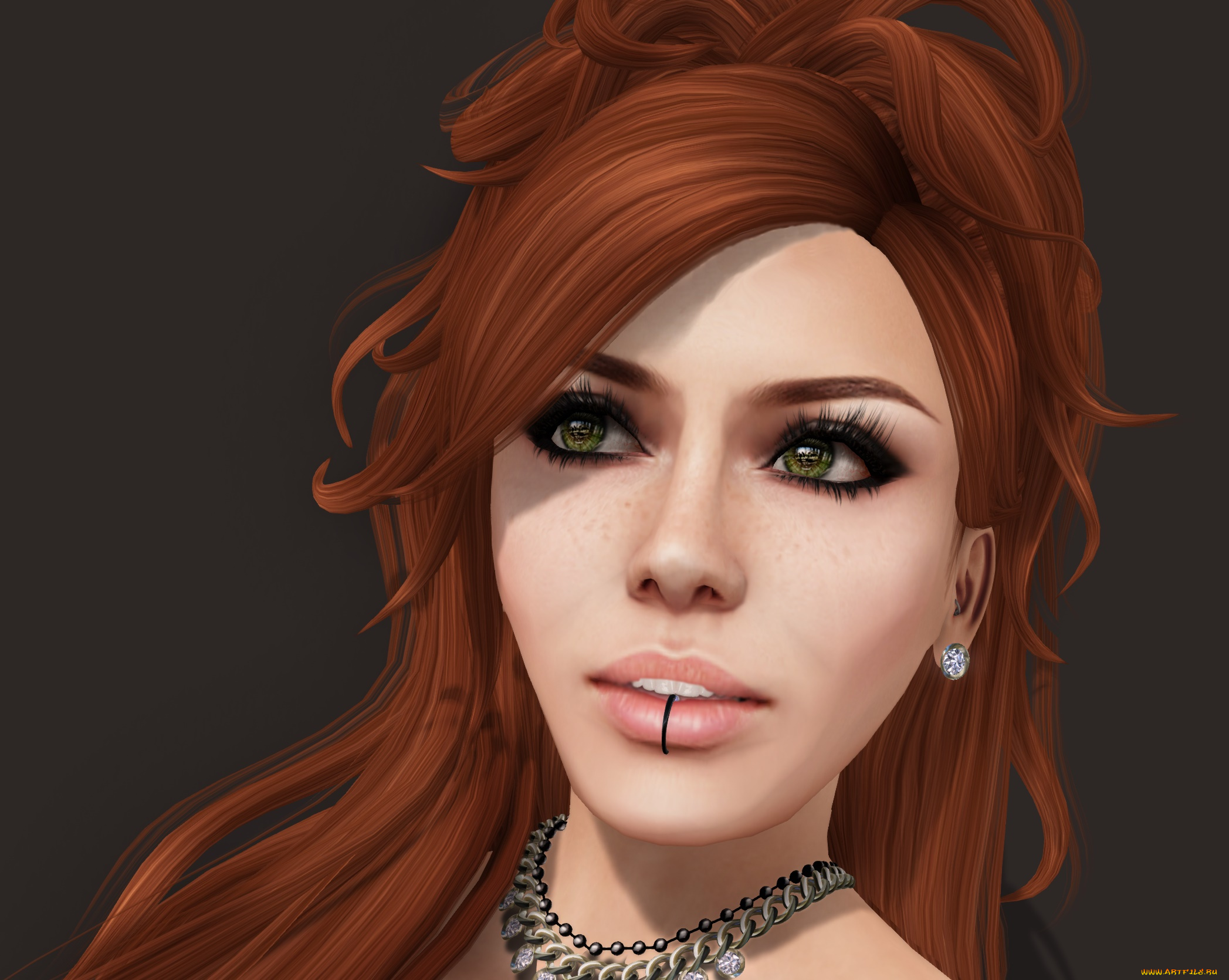 3д, графика, портрет, , portraits, взгляд, девушка, фон