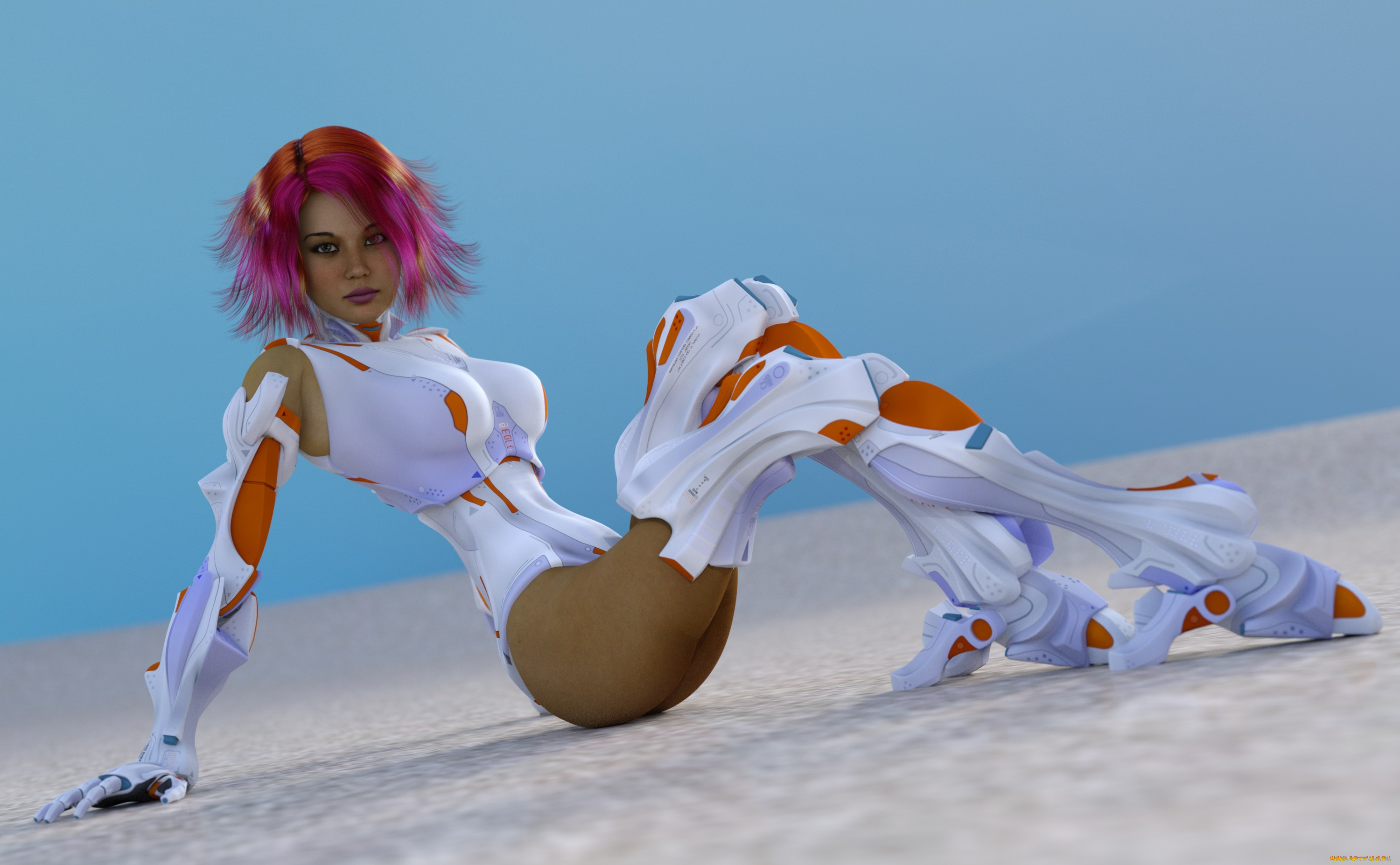 3д, графика, фантазия, , fantasy, фон, взгляд, девушка