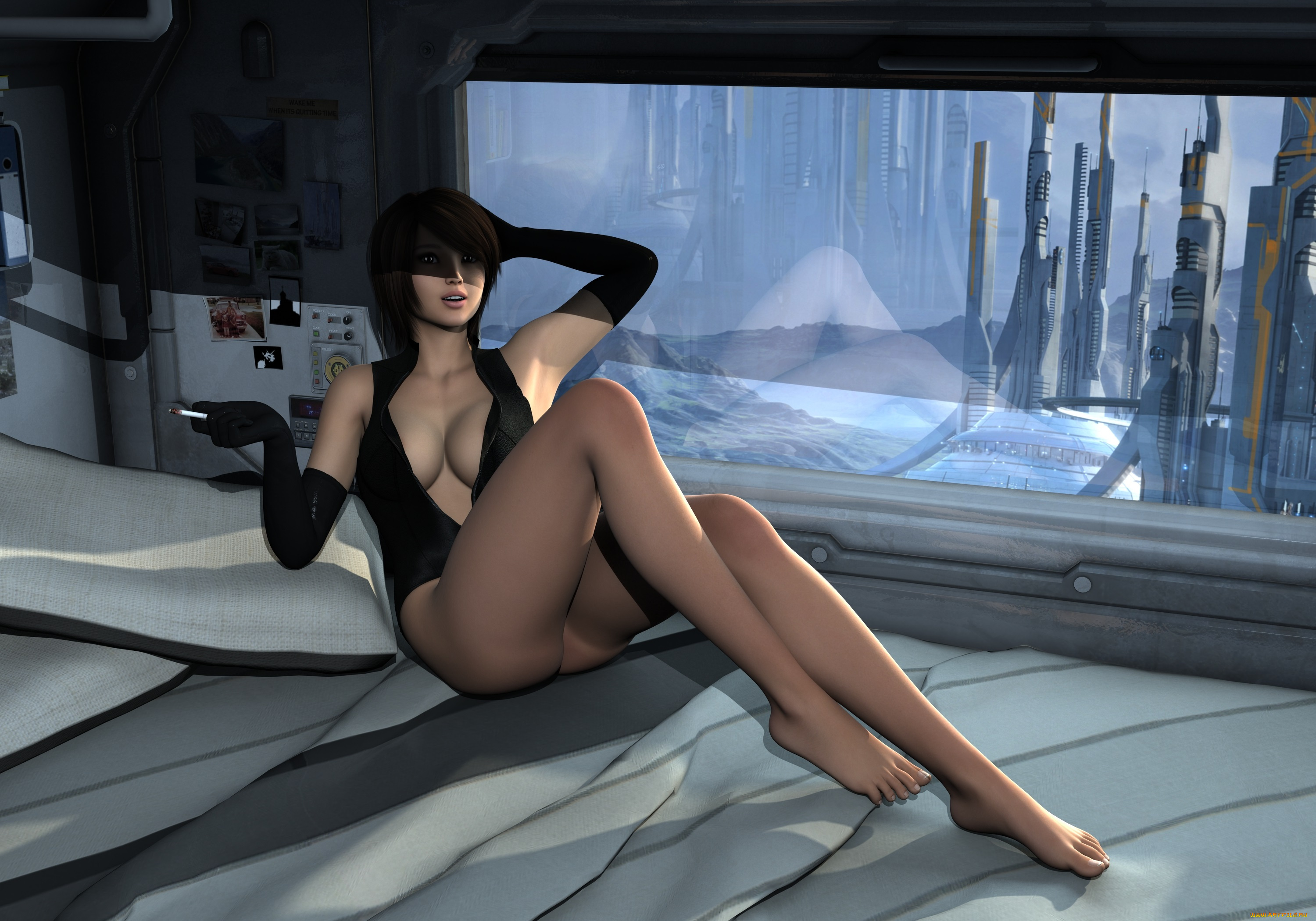 3д, графика, люди, , people, интерьер, взгляд, девушка, фон