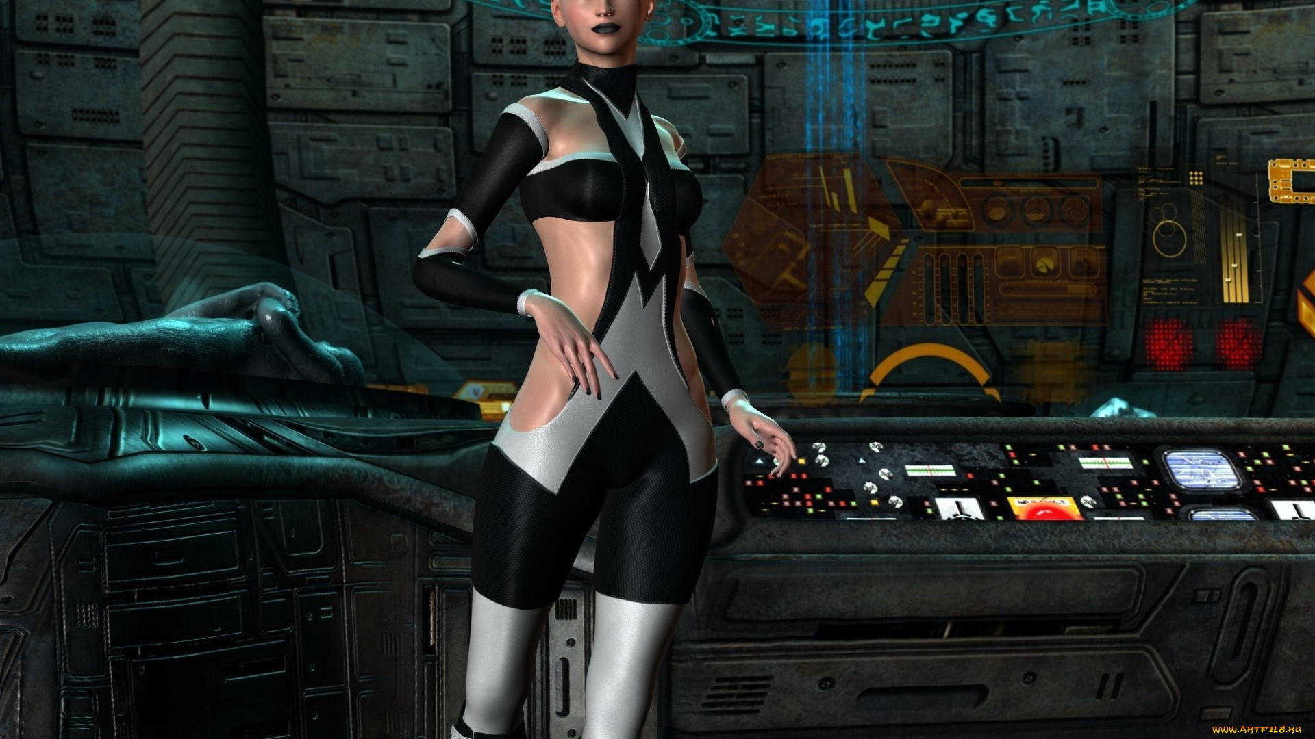 3д, графика, фантазия, , fantasy, девушка, взгляд, фон