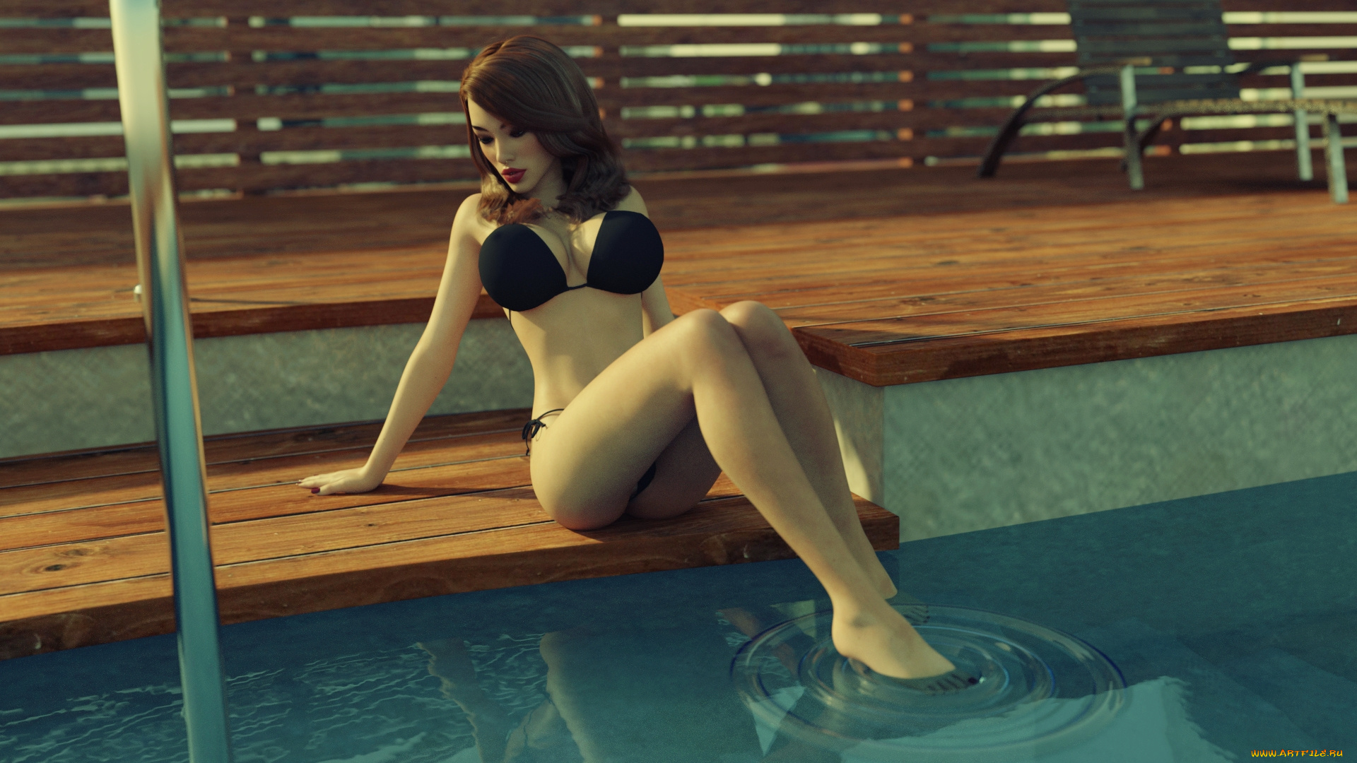 3д, графика, люди, , people, девушка, фон, взгляд