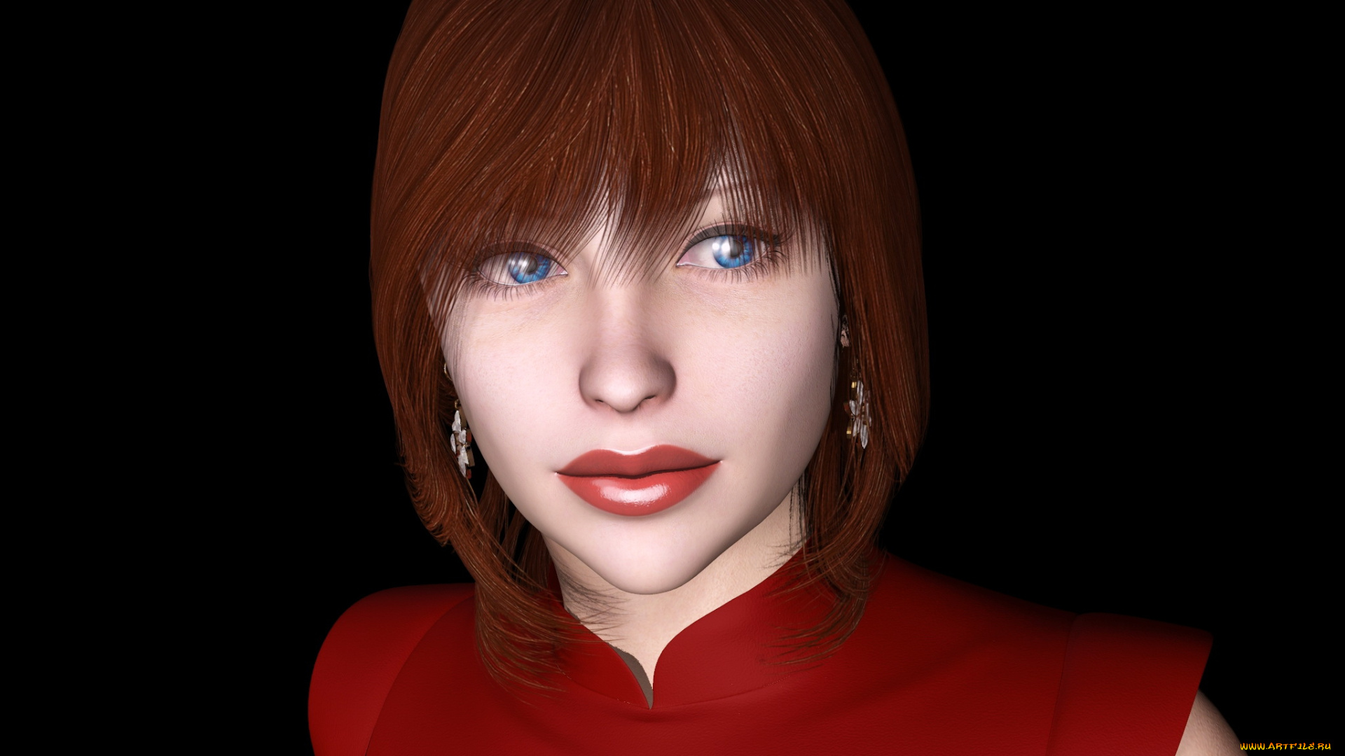 3д, графика, портрет, , portraits, фон, взгляд, девушка