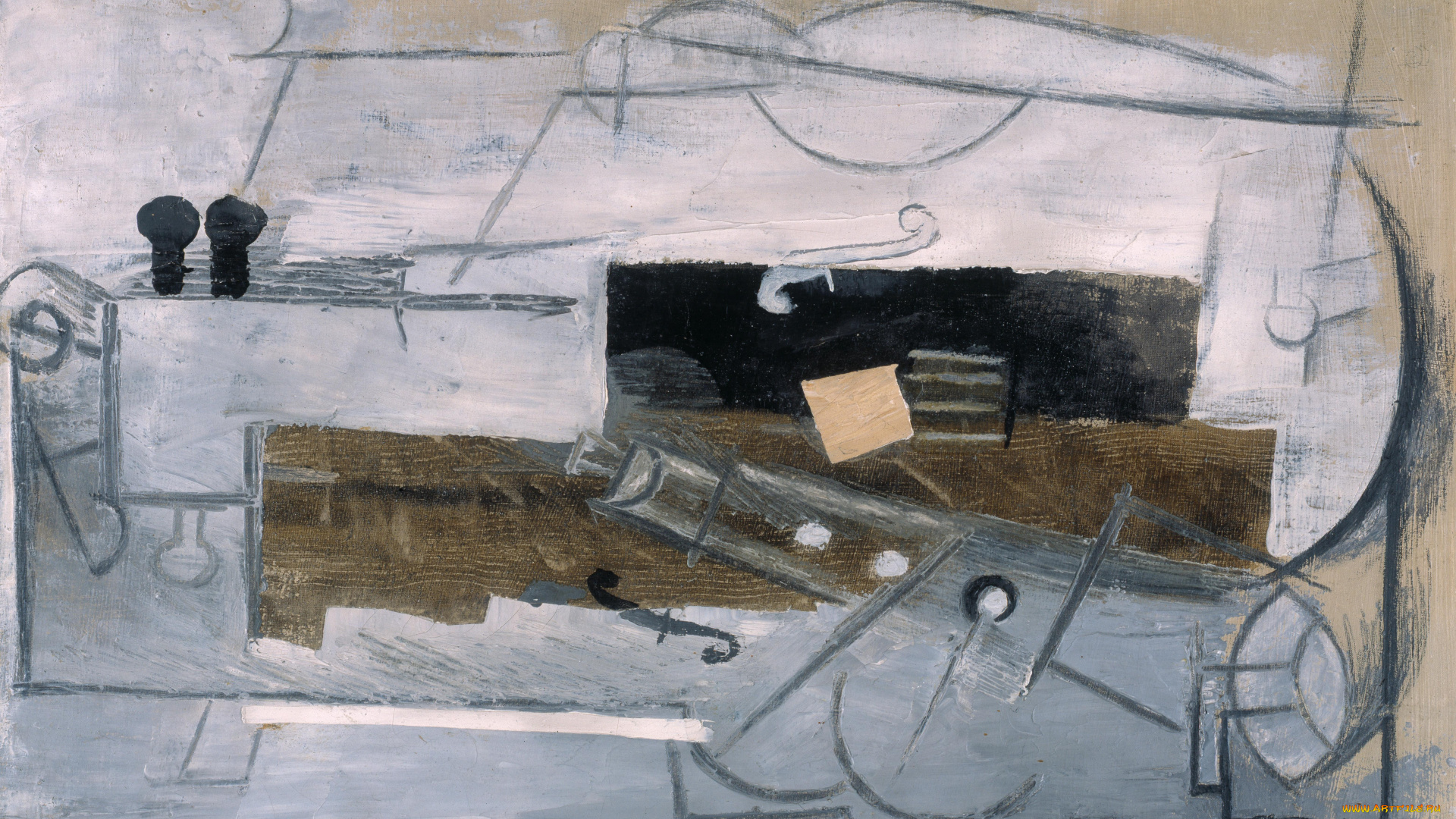 кларнет, и, скрипка, рисованное, pablo, picasso, пабло, пикассо, инструменты