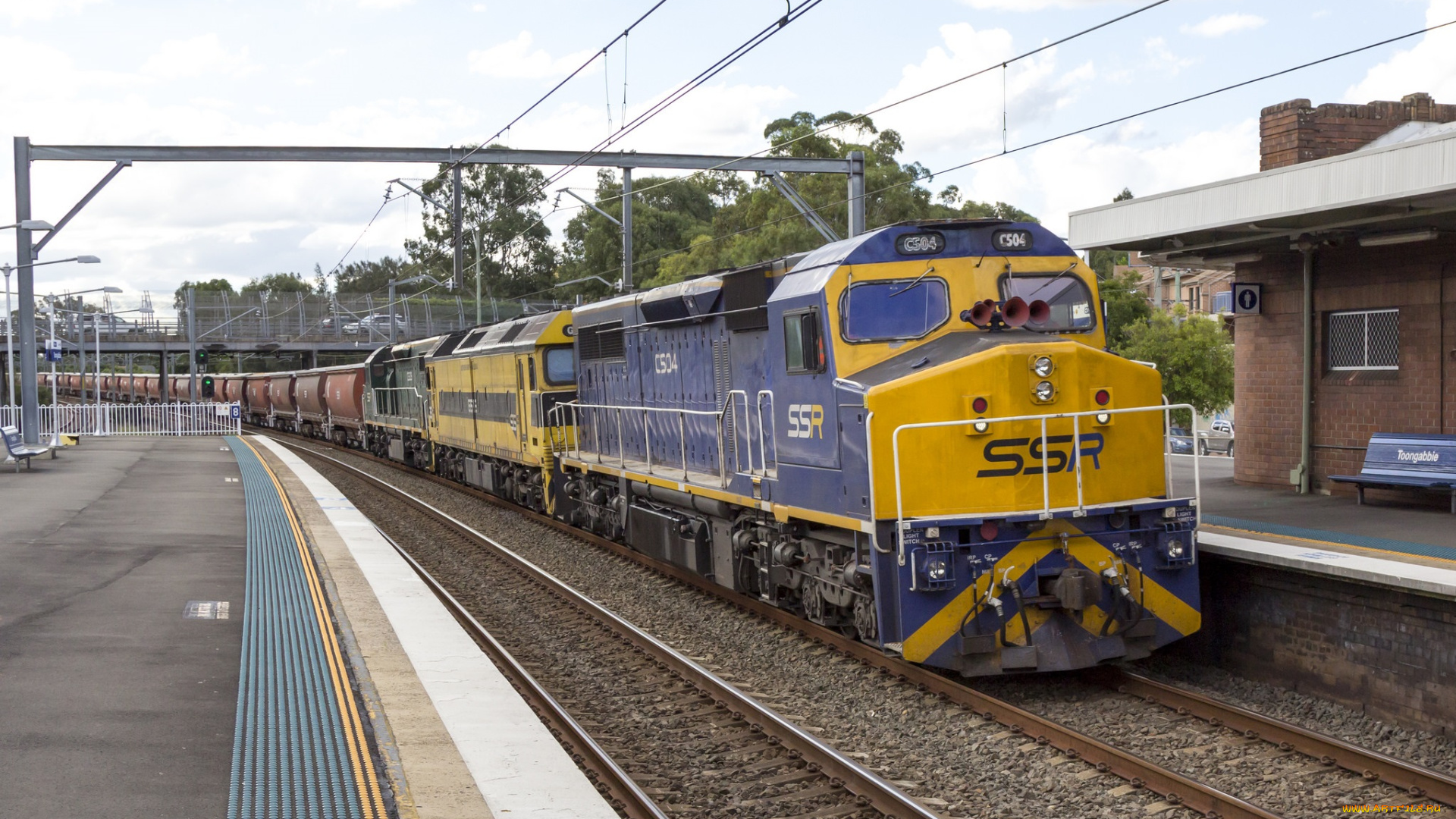 техника, поезда, локомотив, состав