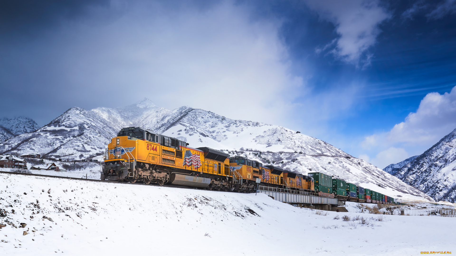 техника, поезда, локомотив, состав