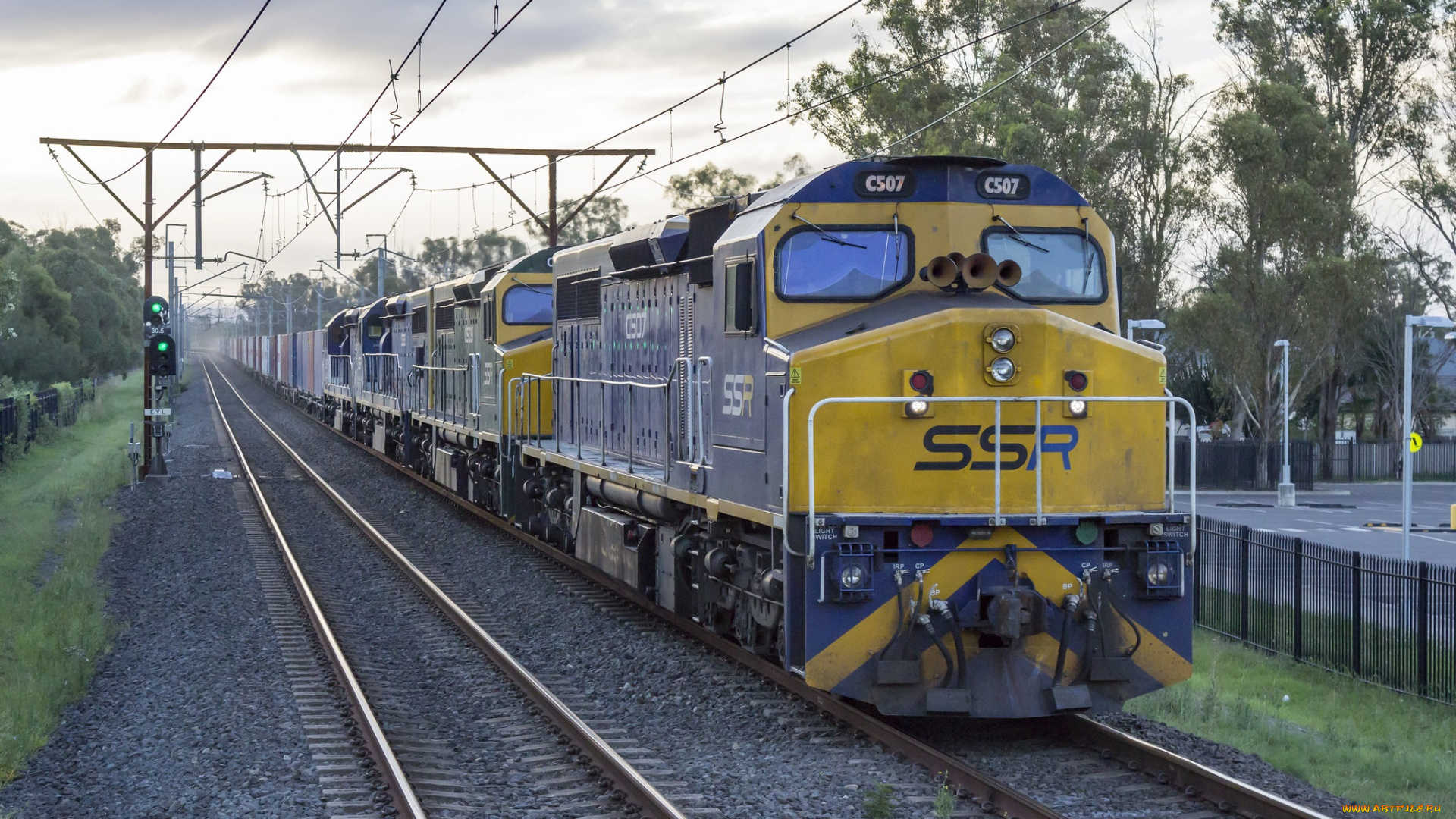 техника, поезда, локомотив, состав