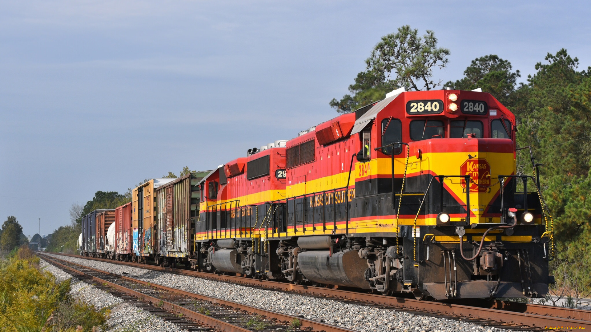 техника, поезда, локомотив, состав