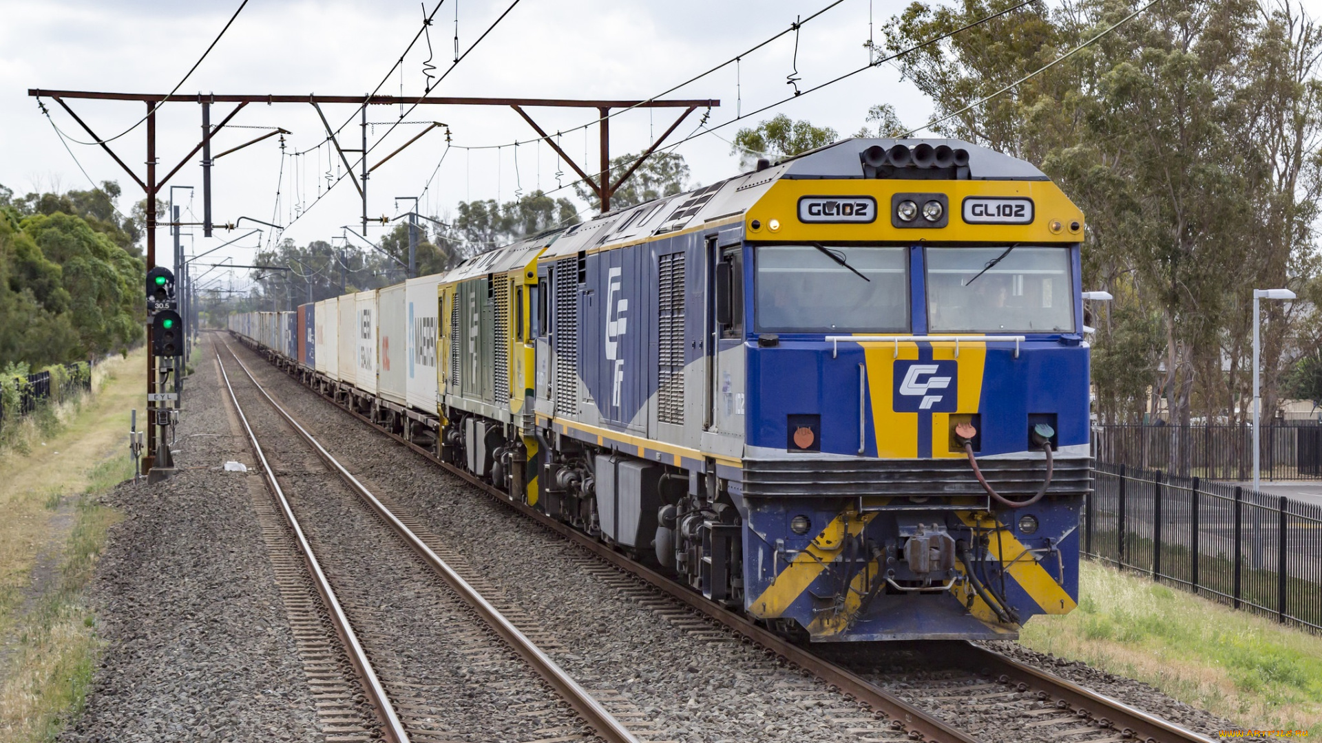 техника, поезда, локомотив, состав