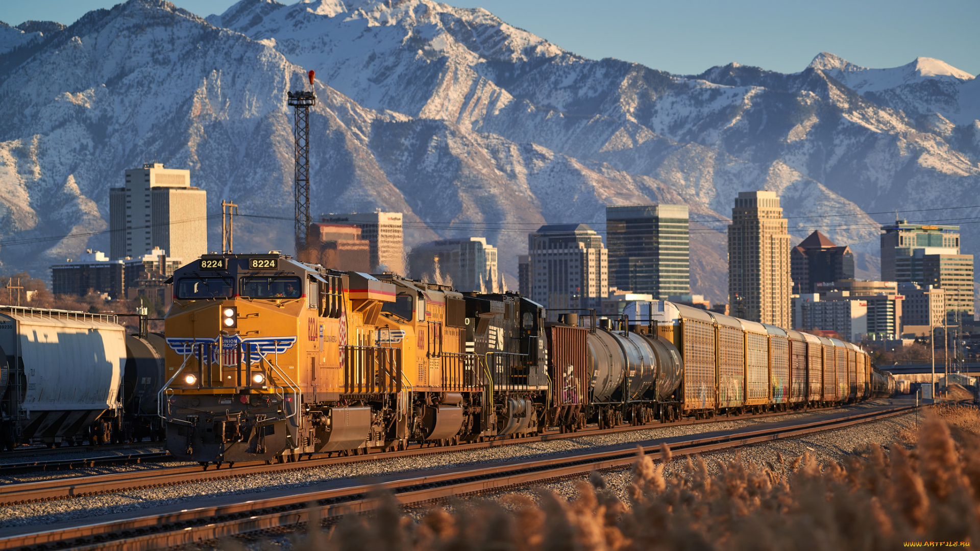 техника, поезда, состав, локомотив