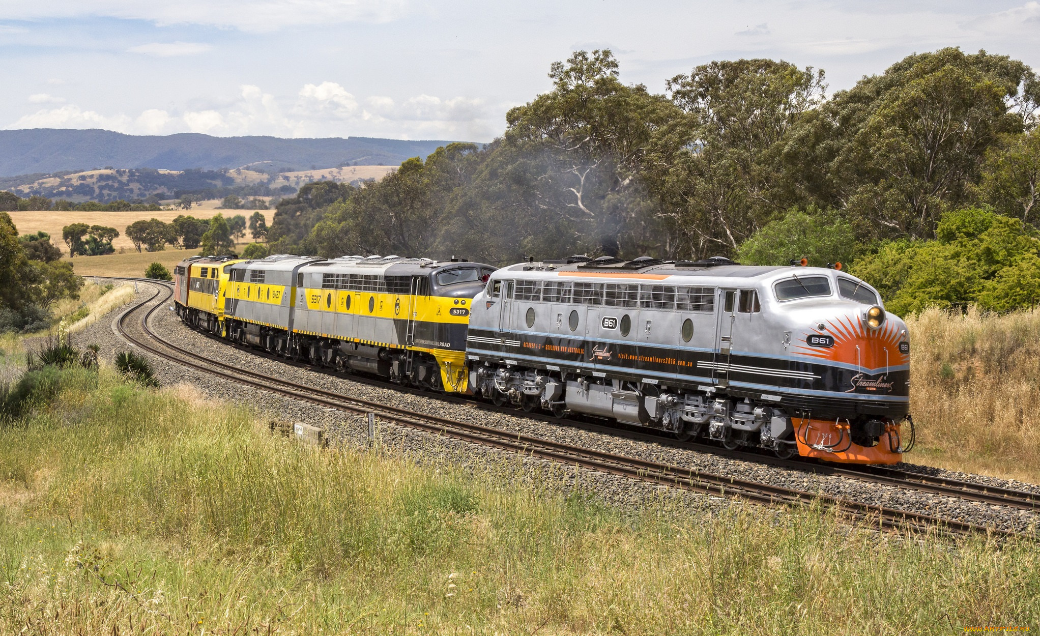 техника, поезда, состав, локомотив